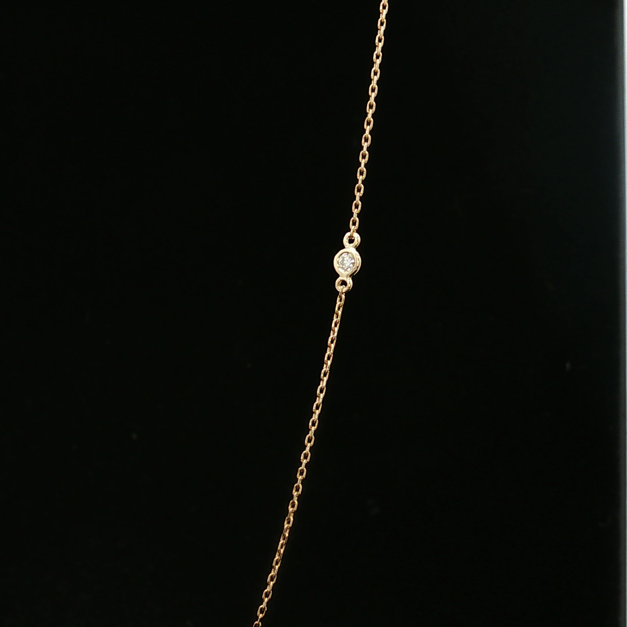 Petra 14KY Adjustable Bezel Set .22 CTW Diamond Necklace