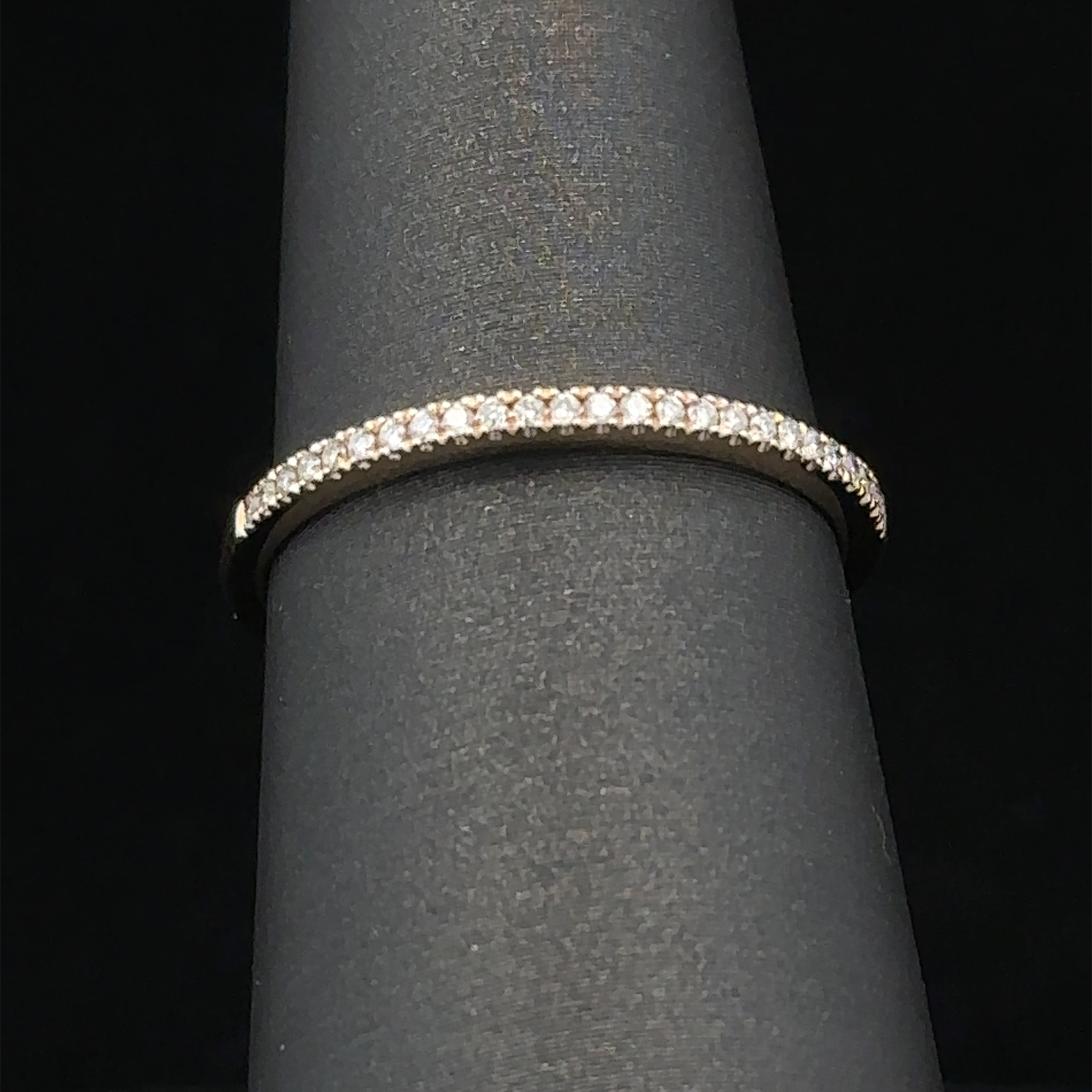 Yellow gold diamond wedding band
