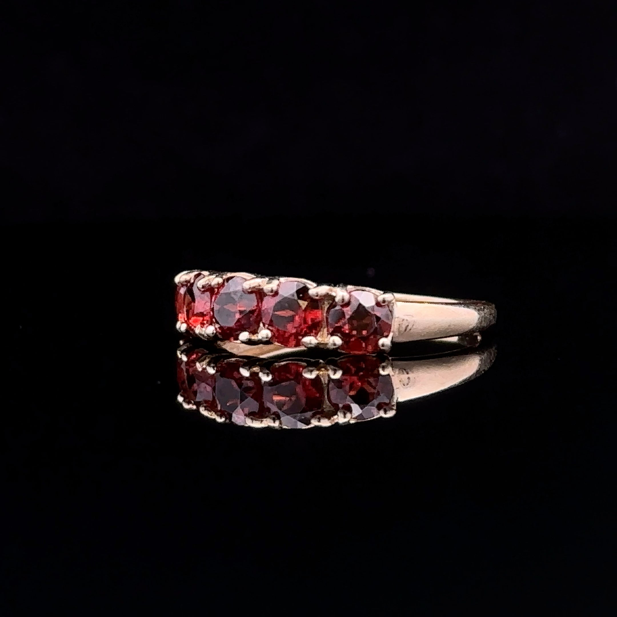 Aurelia 14K Yellow Gold 5-Stone Garnet Ring