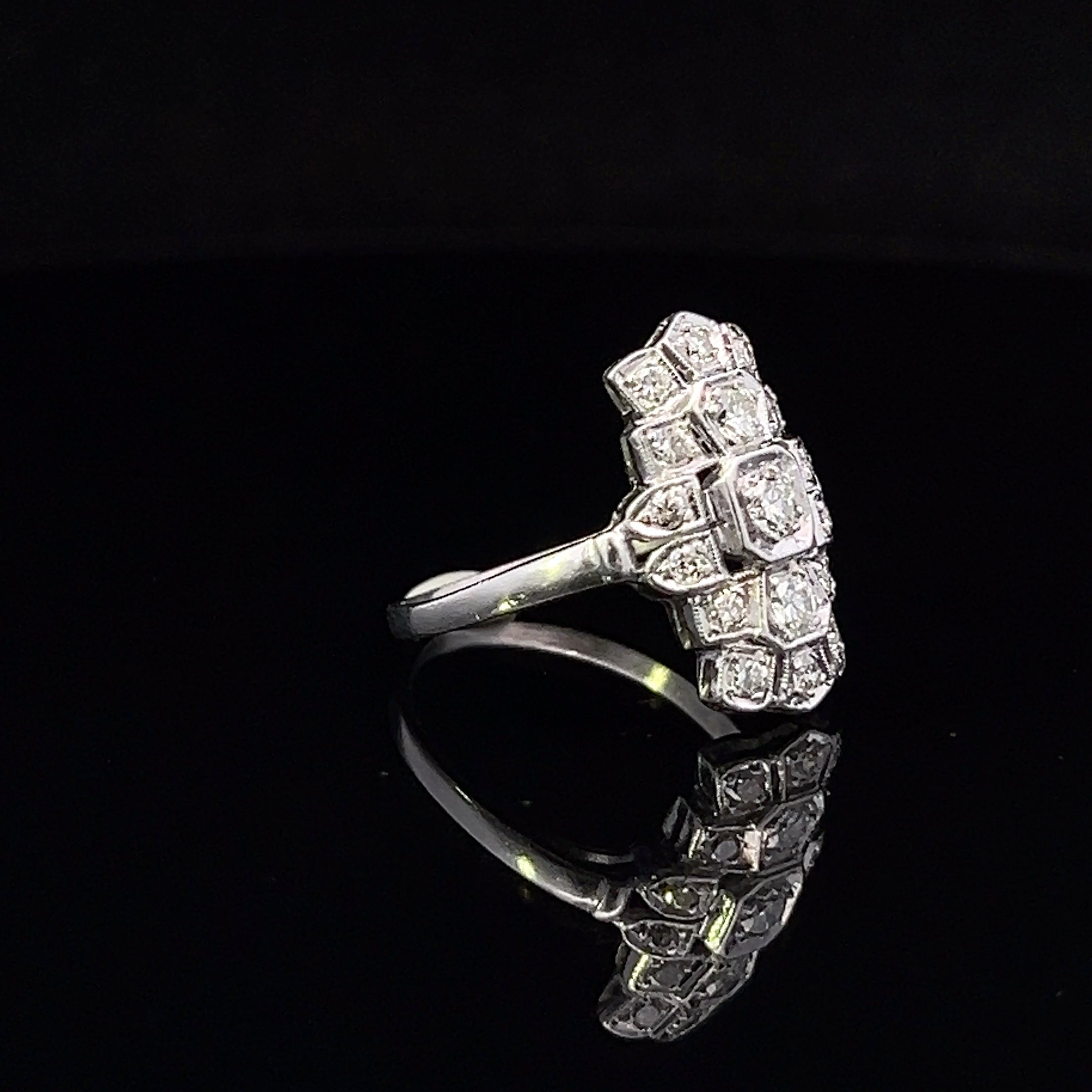 Landry Platinum Vintage Diamond Ring – 0.50 CTW