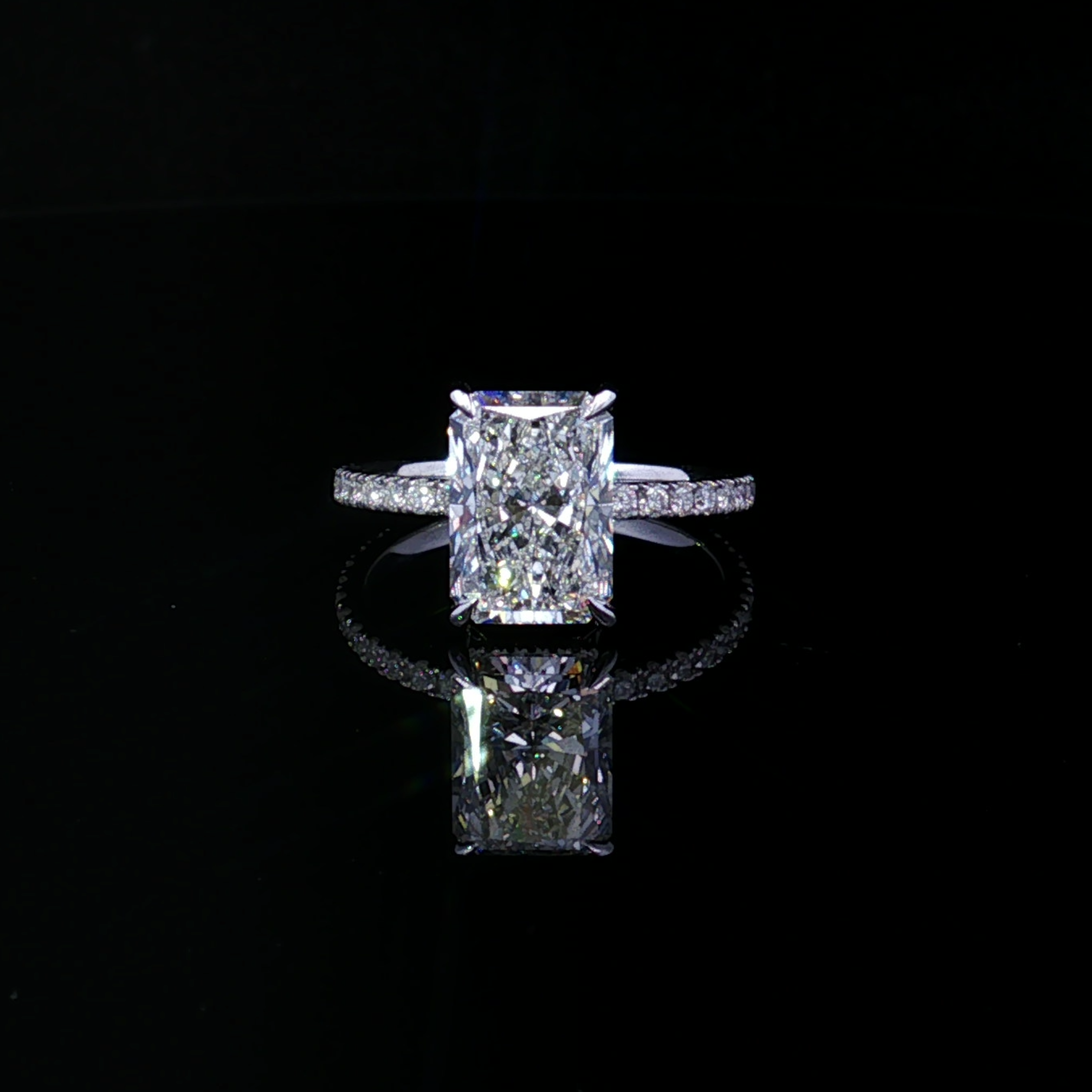 Brynlee 14KW 3.5 CTW Radiant Lab-Grown Diamond Engagement Ring