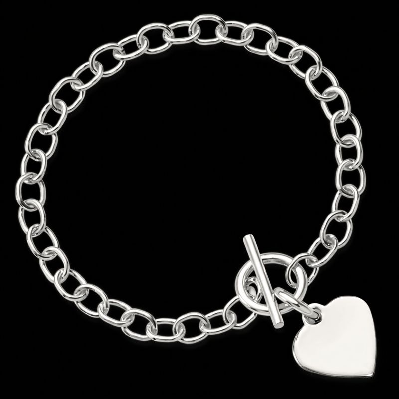 Sterling Silver Irene Heart Toggle Bracelet