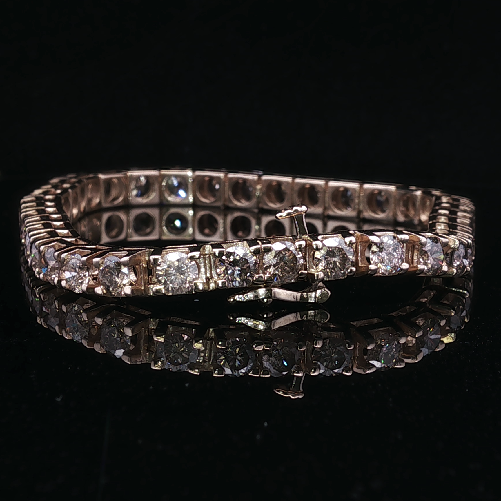Sandra 14K Yellow Gold Diamond Tennis Bracelet