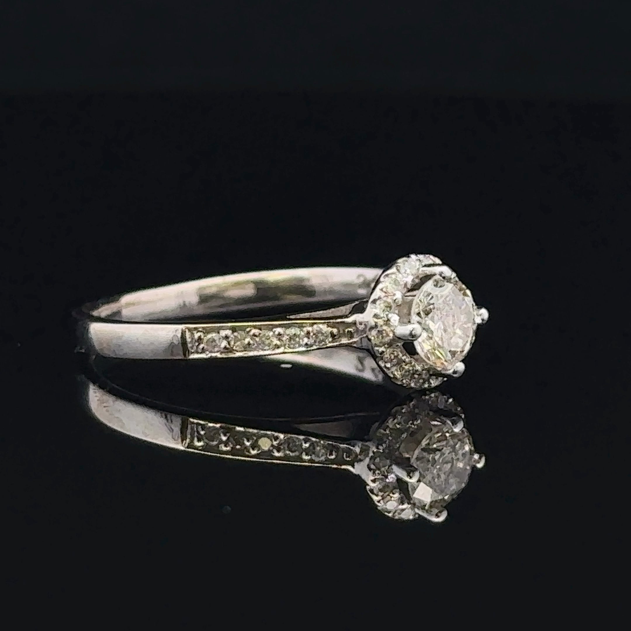 Kaiya 14KY .32CTW Kite Set Diamond Engagement Ring