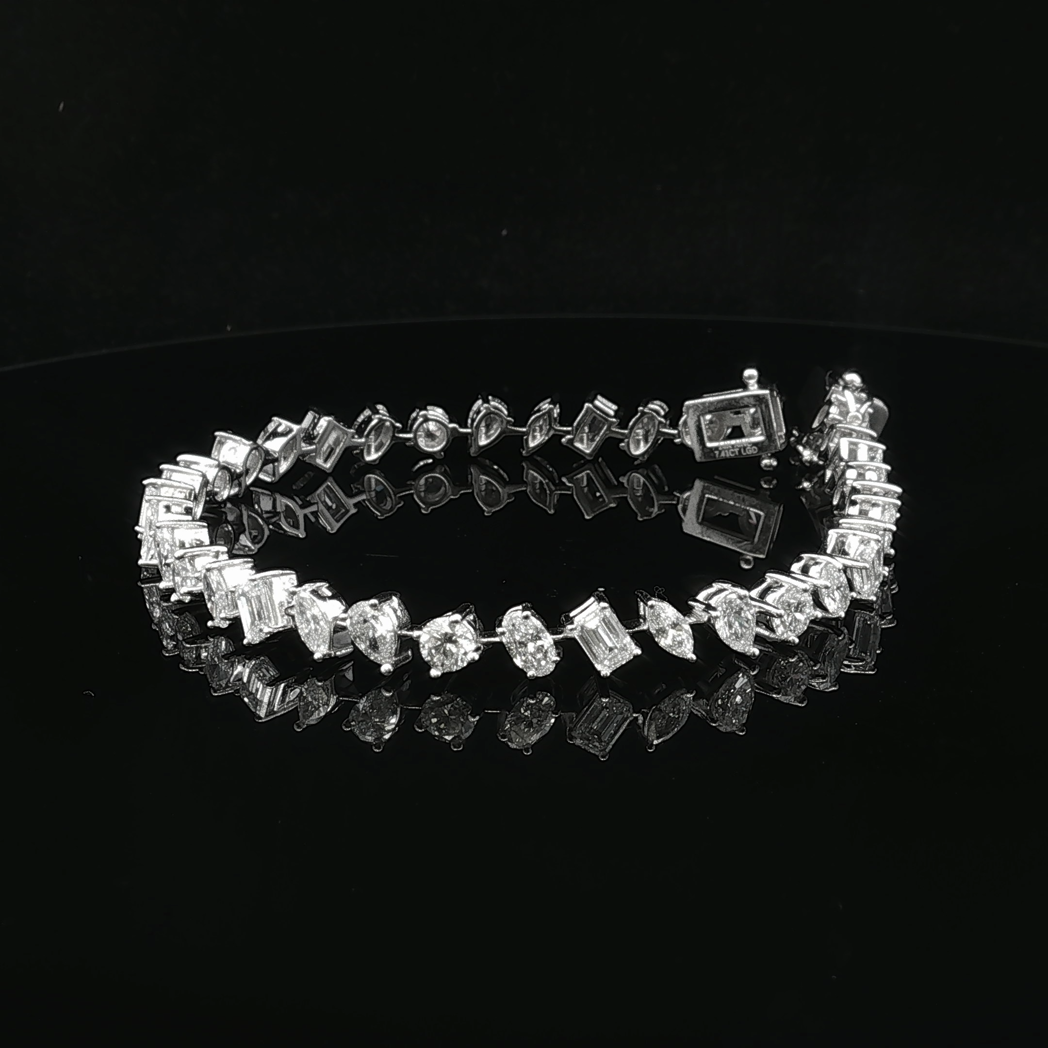Maliah White Gold Lab Grown Diamond Tennis Bracelet