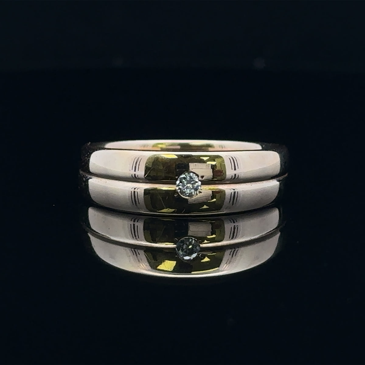 Liam Diamond Wedding Band in 14K Yellow Gold