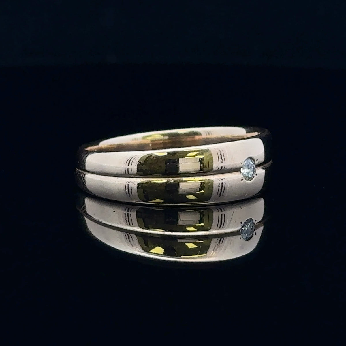 Liam Diamond Wedding Band in 14K Yellow Gold