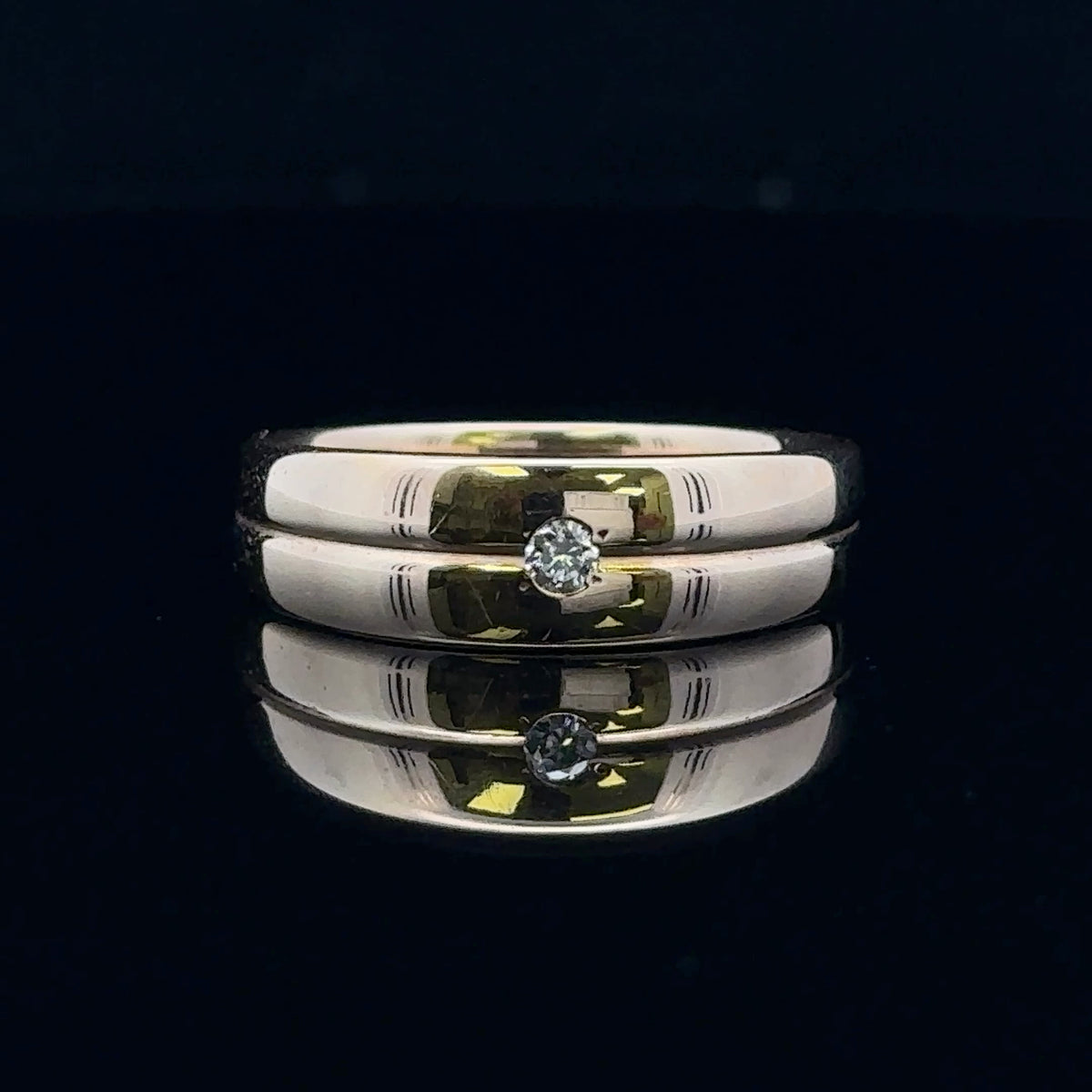 Liam Diamond Wedding Band in 14K Yellow Gold