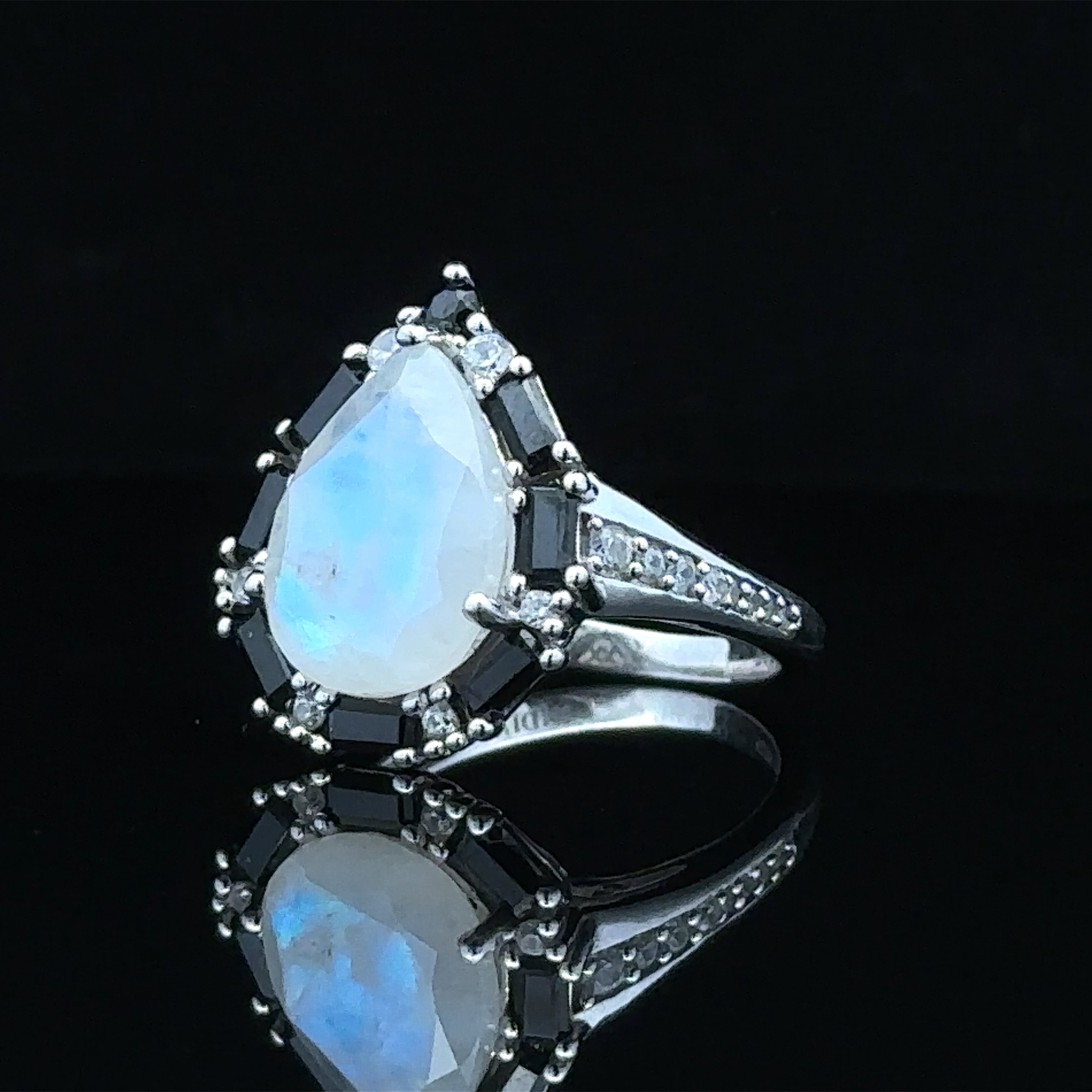 Amiya contemporary ring with moonstone
