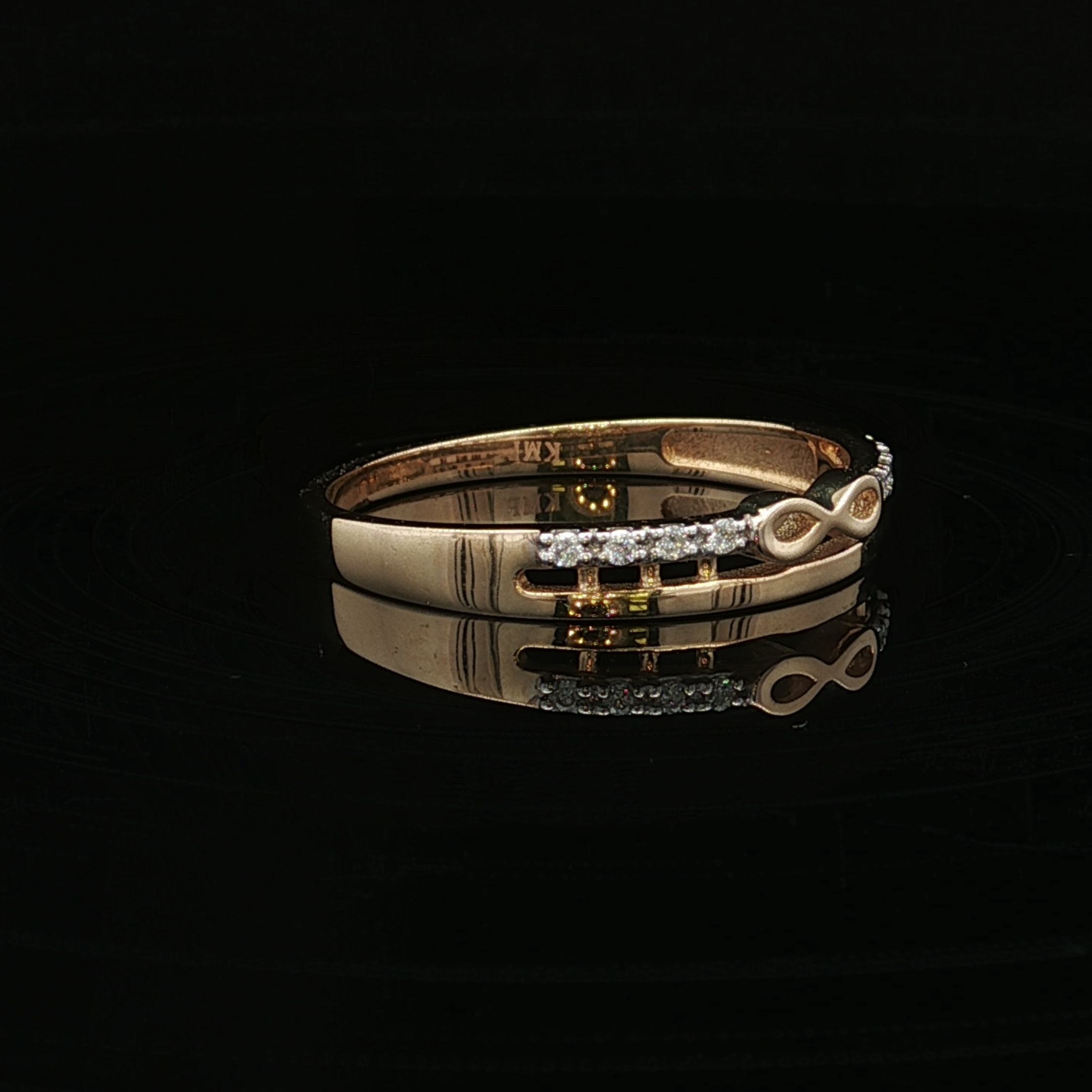 Brielle 14K Yellow Gold Infinity Diamond Ring
