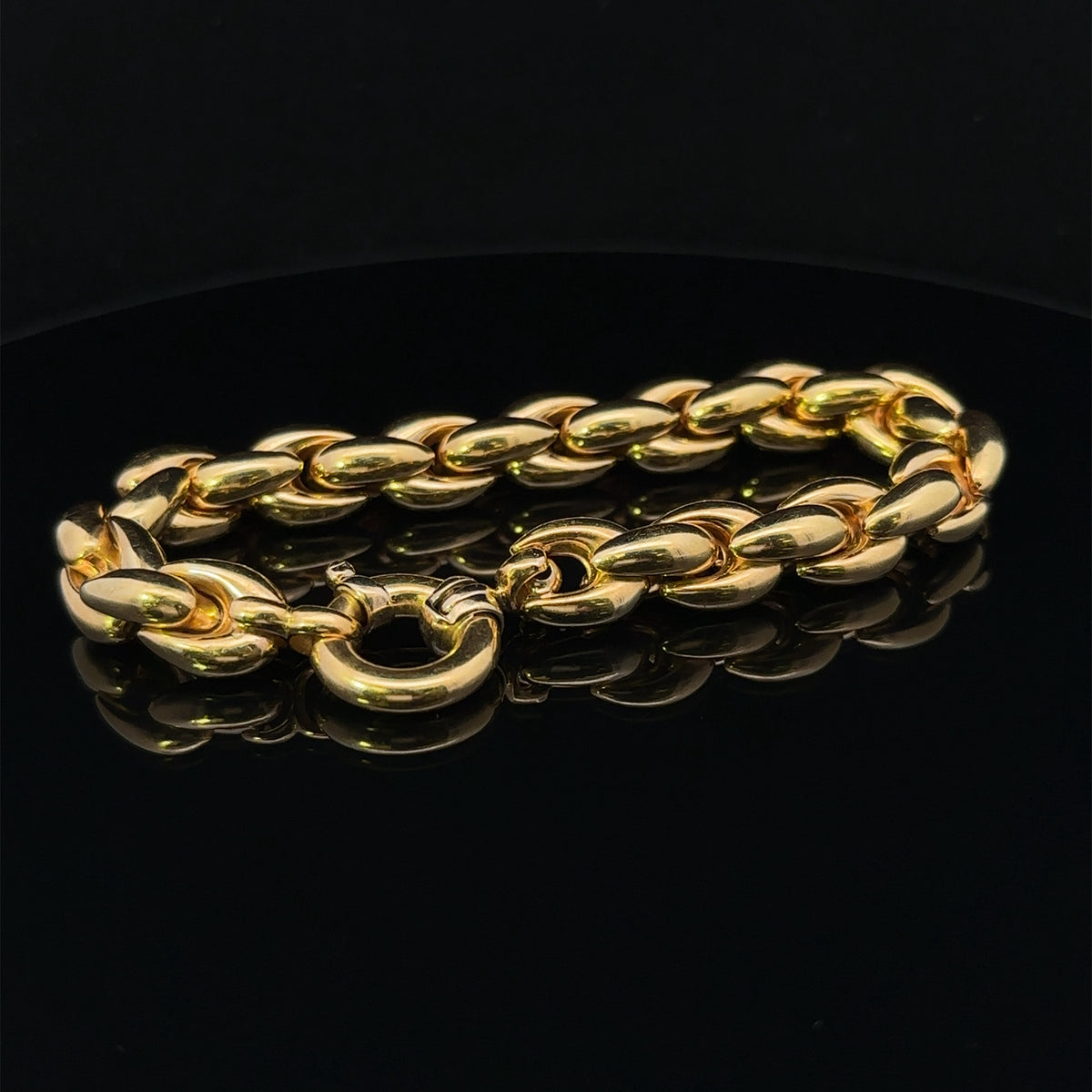 Jenny 18K Yellow Gold Fancy Curb Link Bracelet