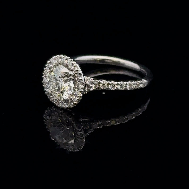 Veronica Ring platinum and diamond detail, symbolizing timeless elegance, size 6.5.