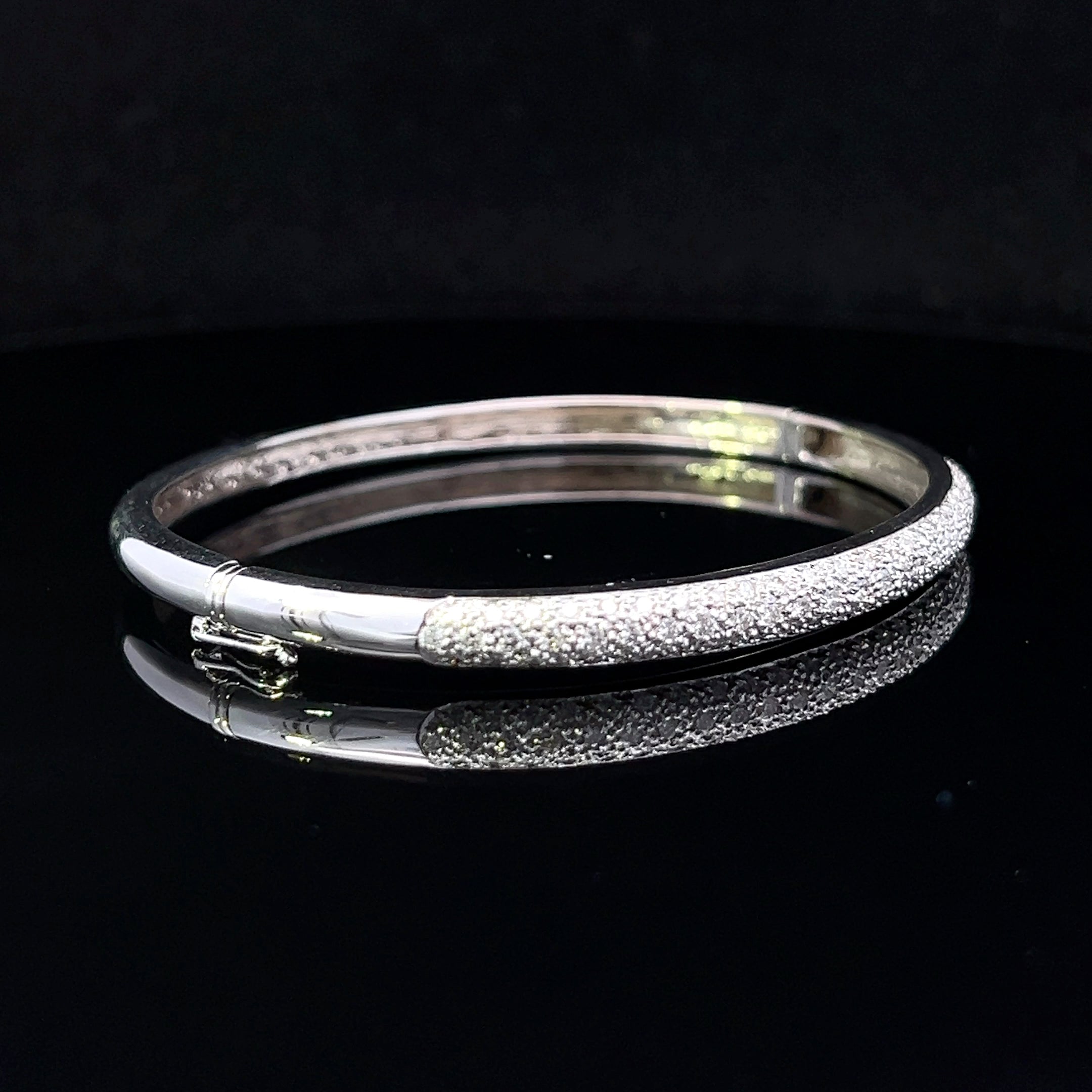 Elsa 18K Two-Tone Gold .66 CTW Pavé Diamond Bangle