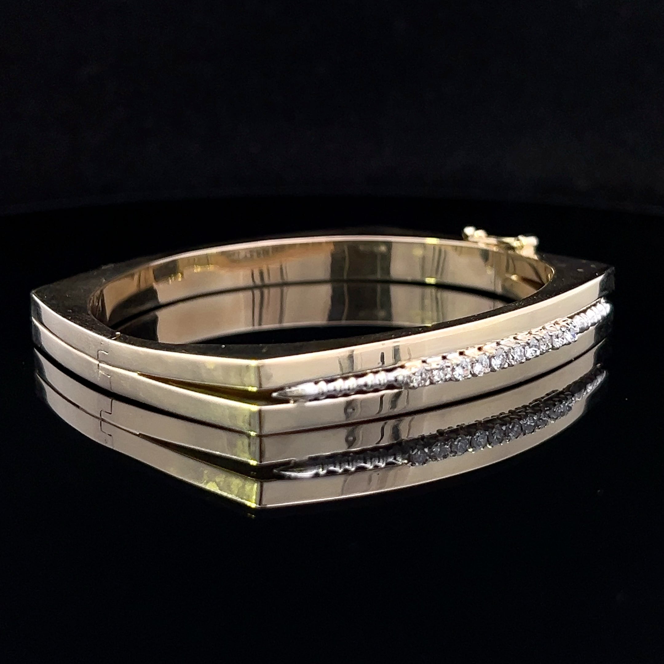 Teresa 14K Yellow Gold .30 CTW Diamond Bangle Bracelet