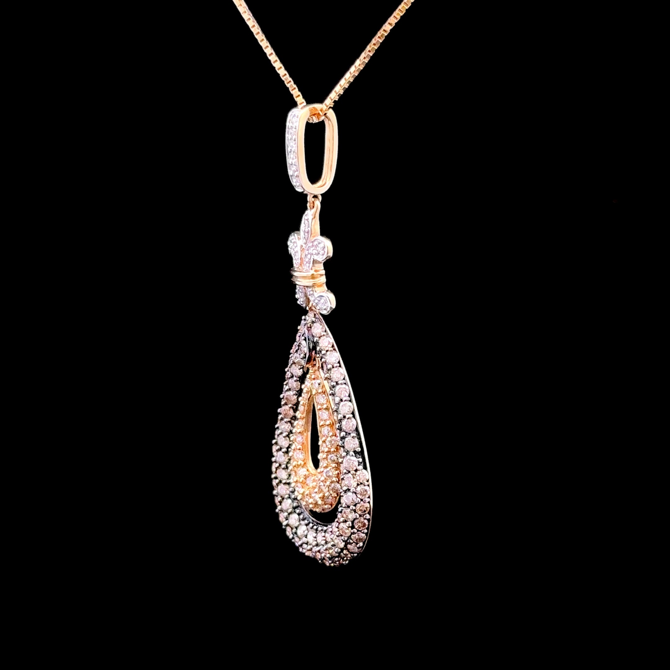 Braelynn 14K Two-Tone Chocolate and White Diamond Necklace