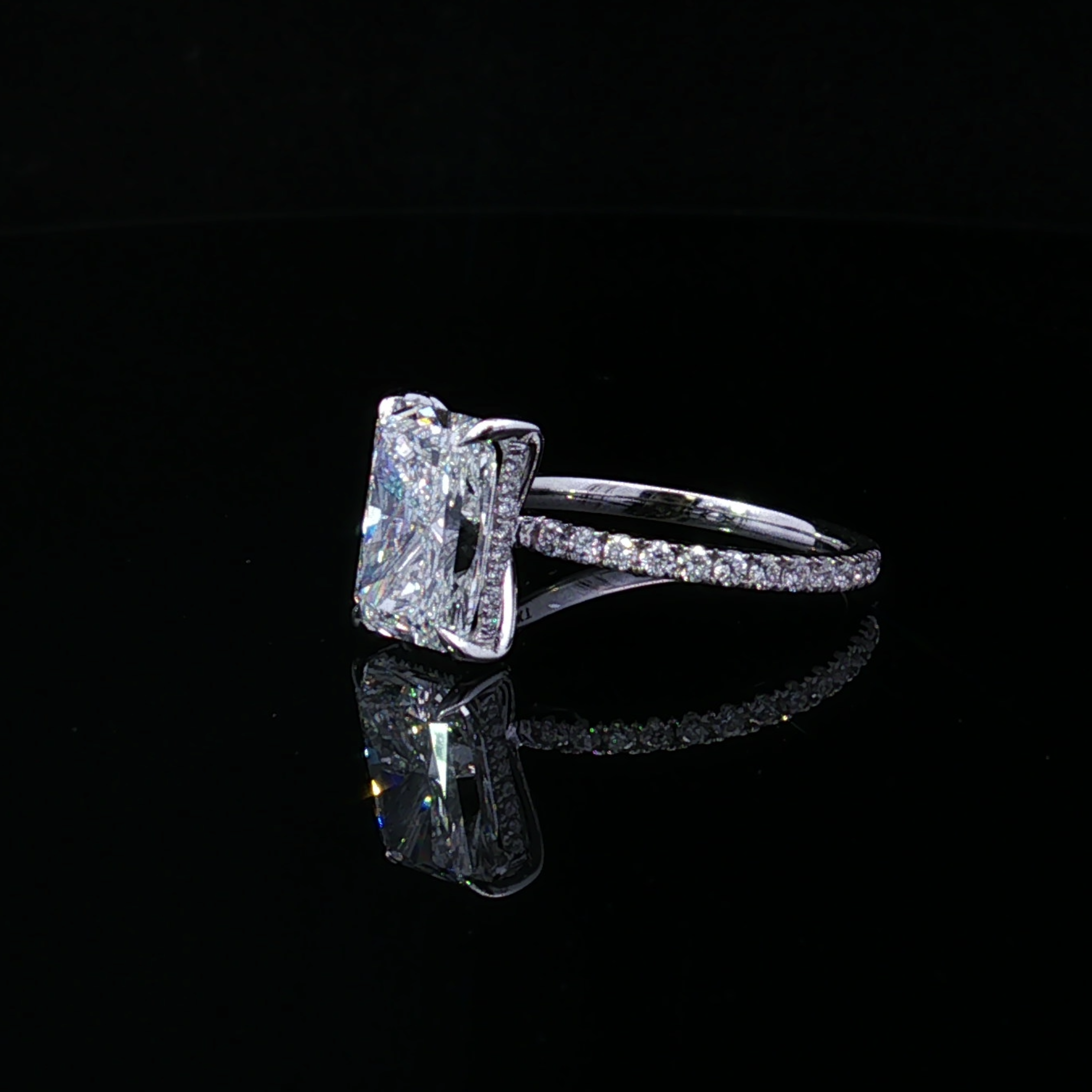Brynlee 14KW 3.5 CTW Radiant Lab-Grown Diamond Engagement Ring