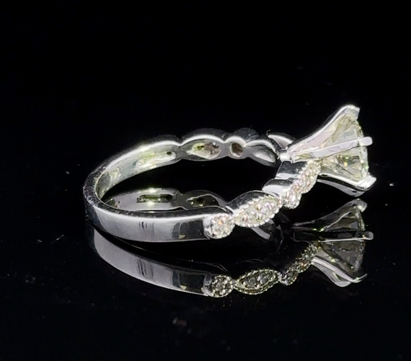 Close-up of Nylah Ring showing the 0.15cttw round diamonds set in the band.
