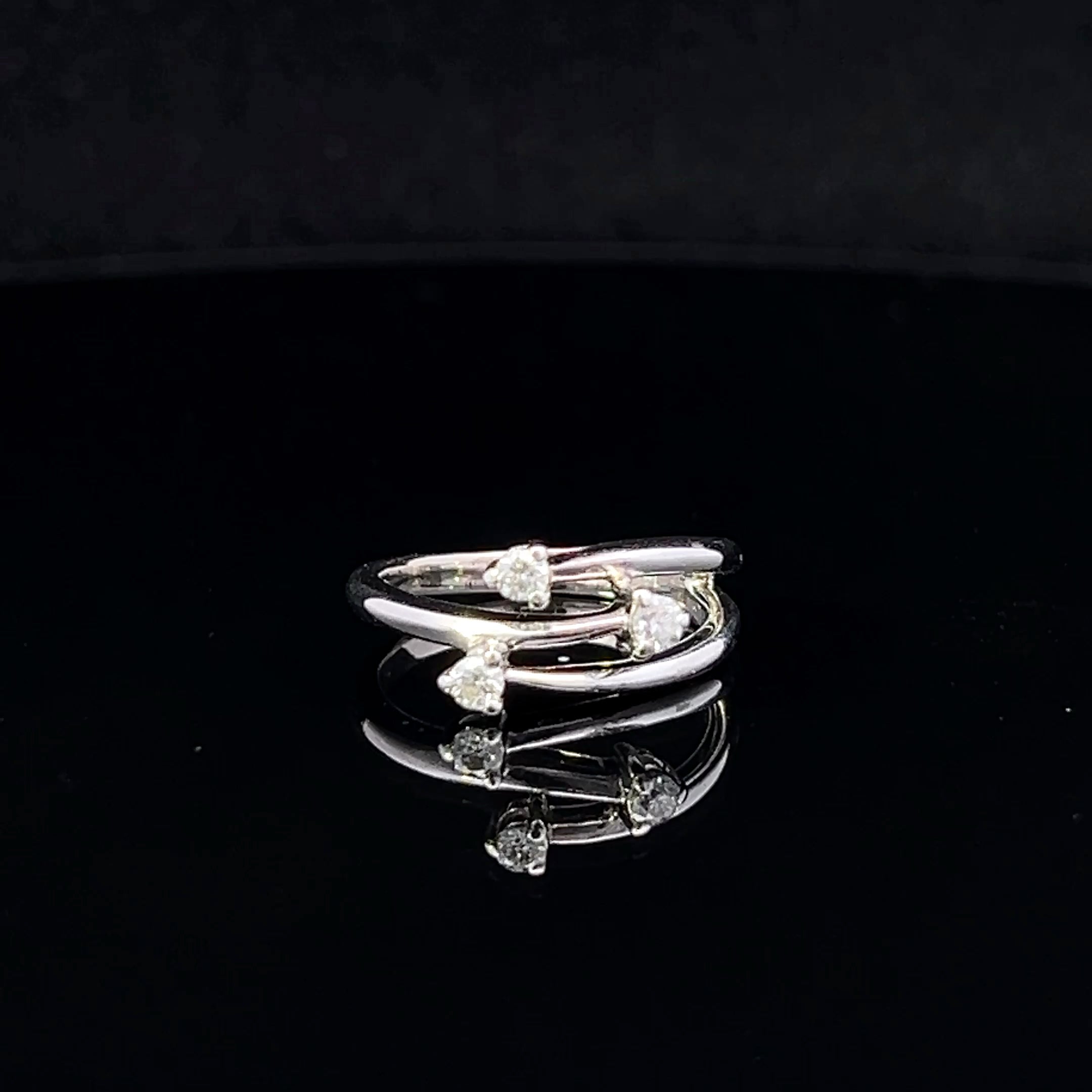 Frankie 14K White Gold Three-Diamond Ring – .18 CTW