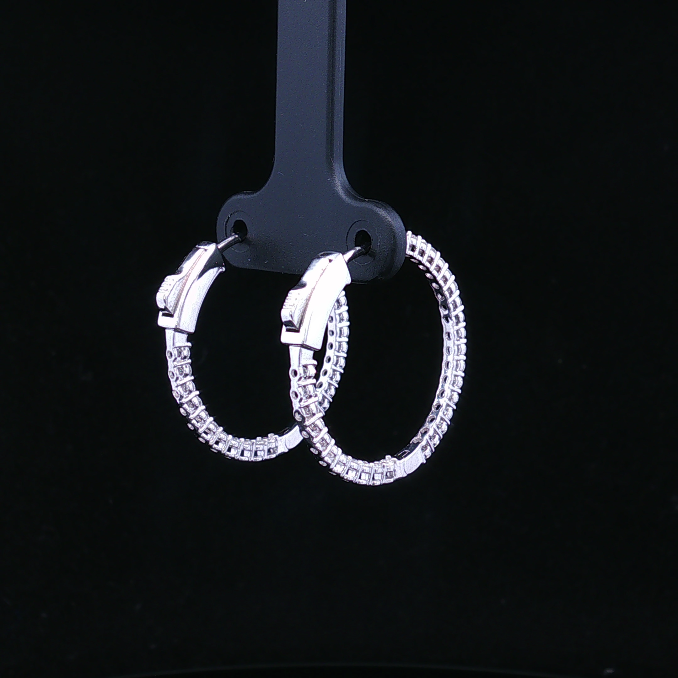 Ainsley 14KW Lab Grown Diamond Hoops