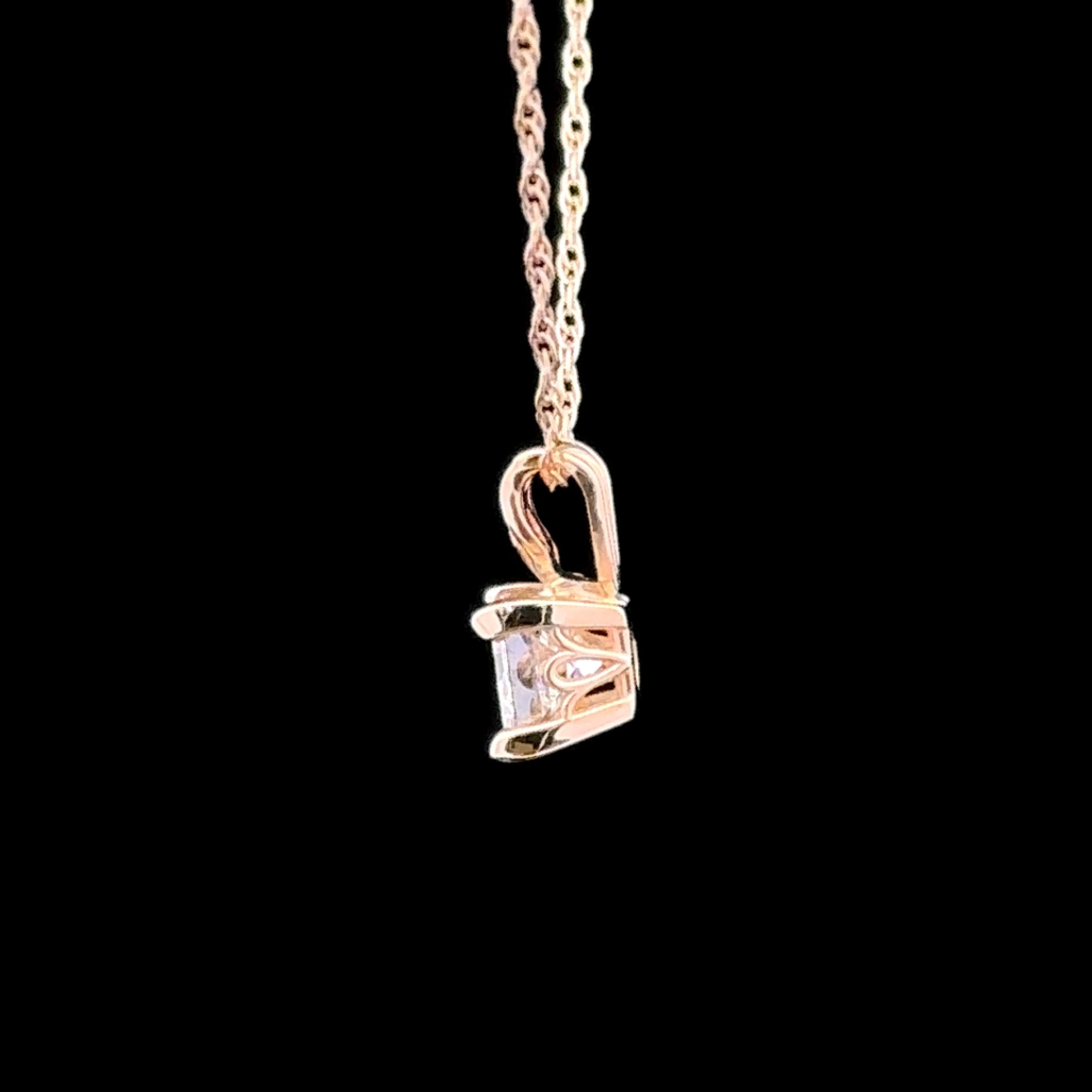 Aquaria 14K Yellow Gold 0.66 CT Princess Cut Diamond Necklace