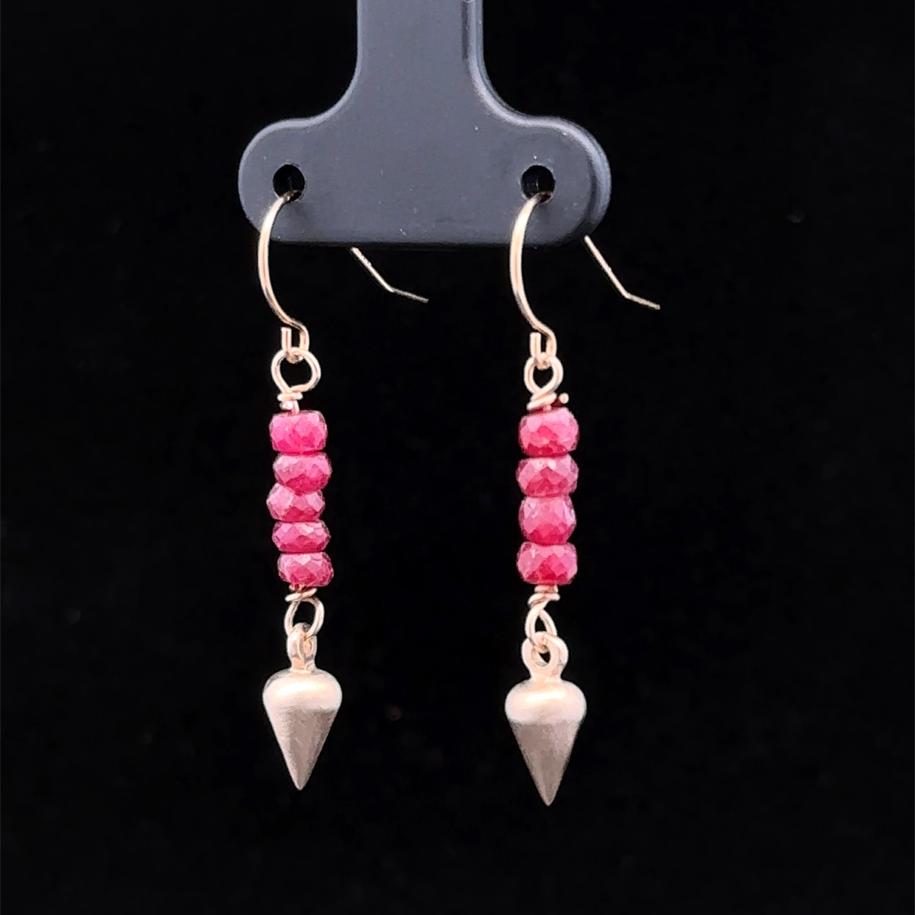 Daniela yellow gold ruby drop earrings
