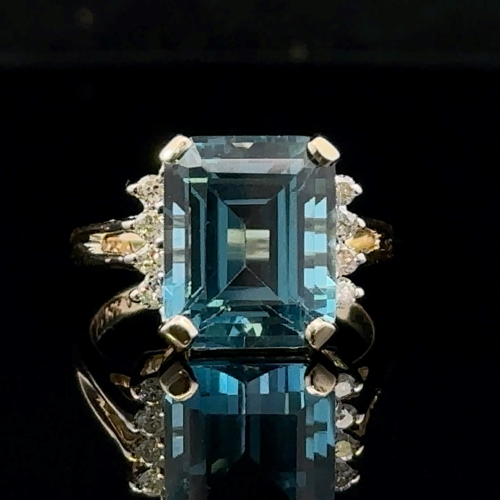 Cheyenne Blue Topaz and Diamond Ring