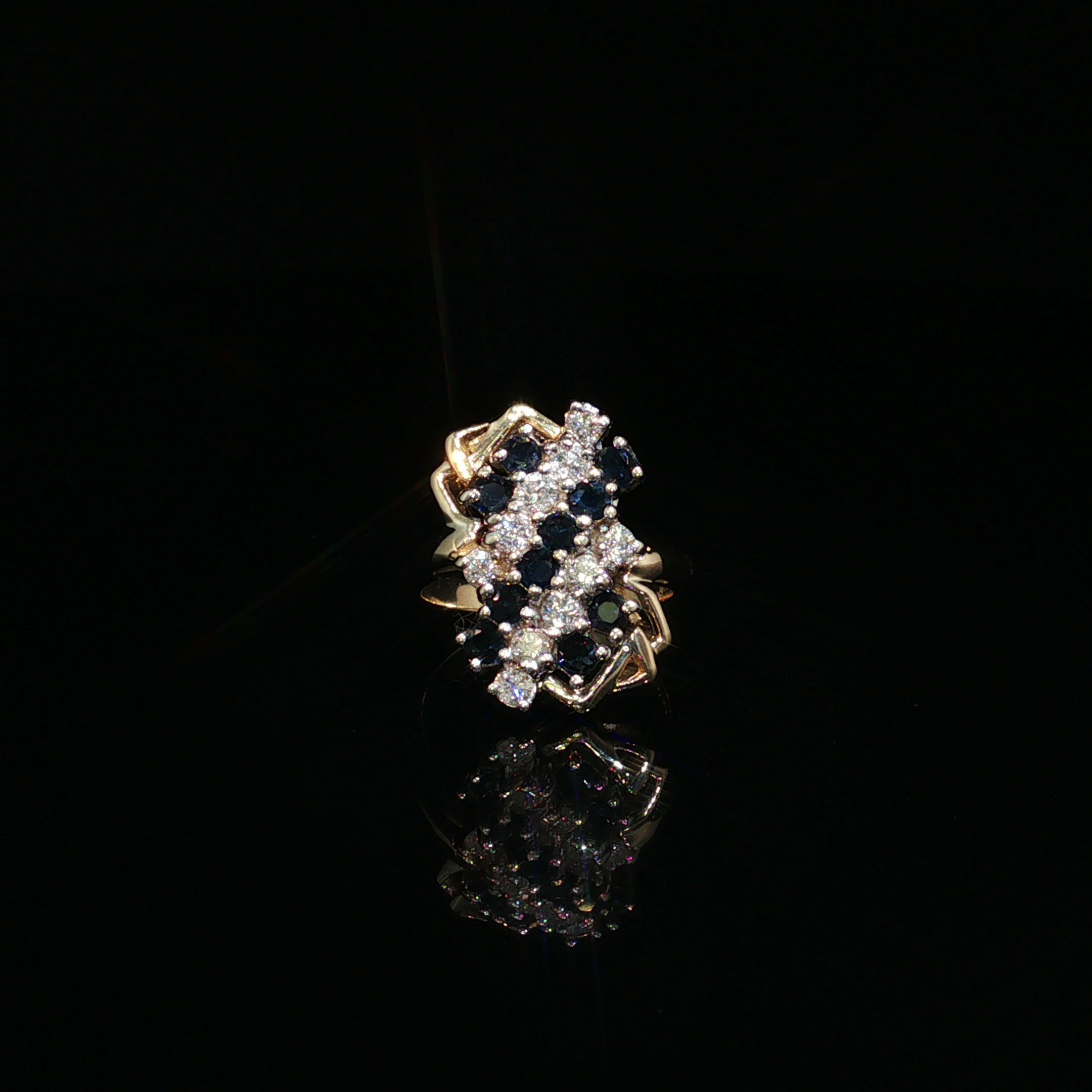 Soleil 14K Yellow Gold Sapphire & Diamond Ring