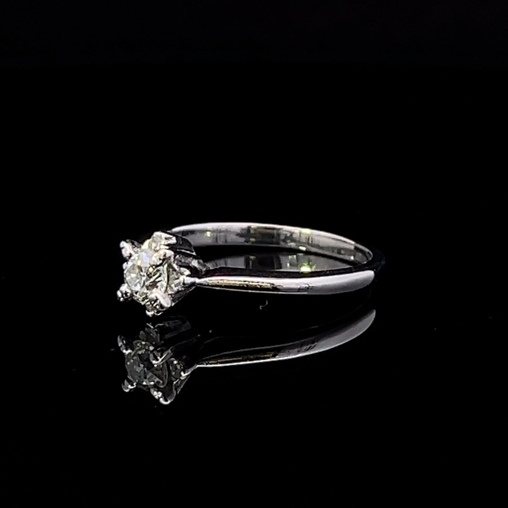Hayley 14K White Gold .42 CTW Diamond Engagement Ring