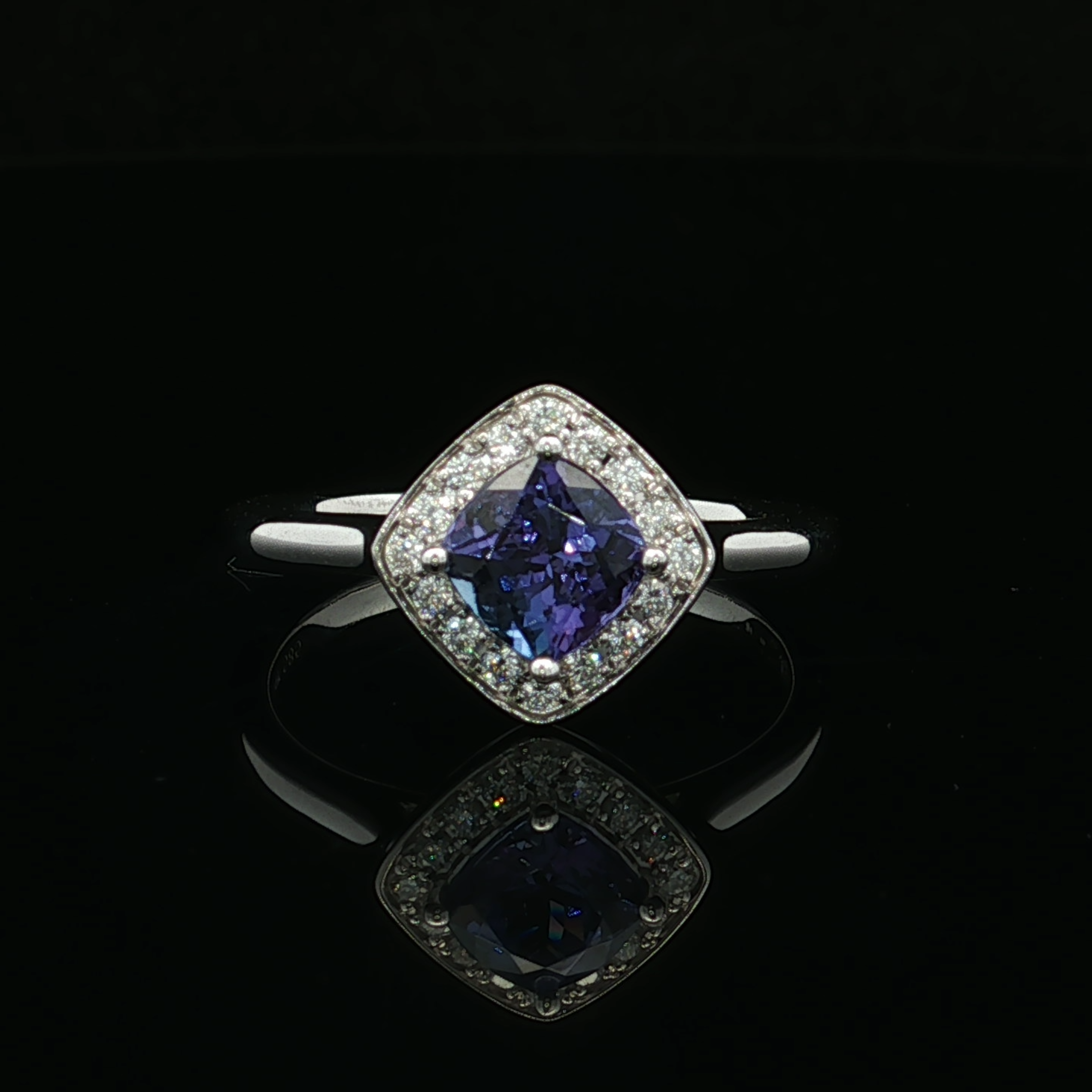 Yasha 14K White Gold Tanzanite and Diamond Ring