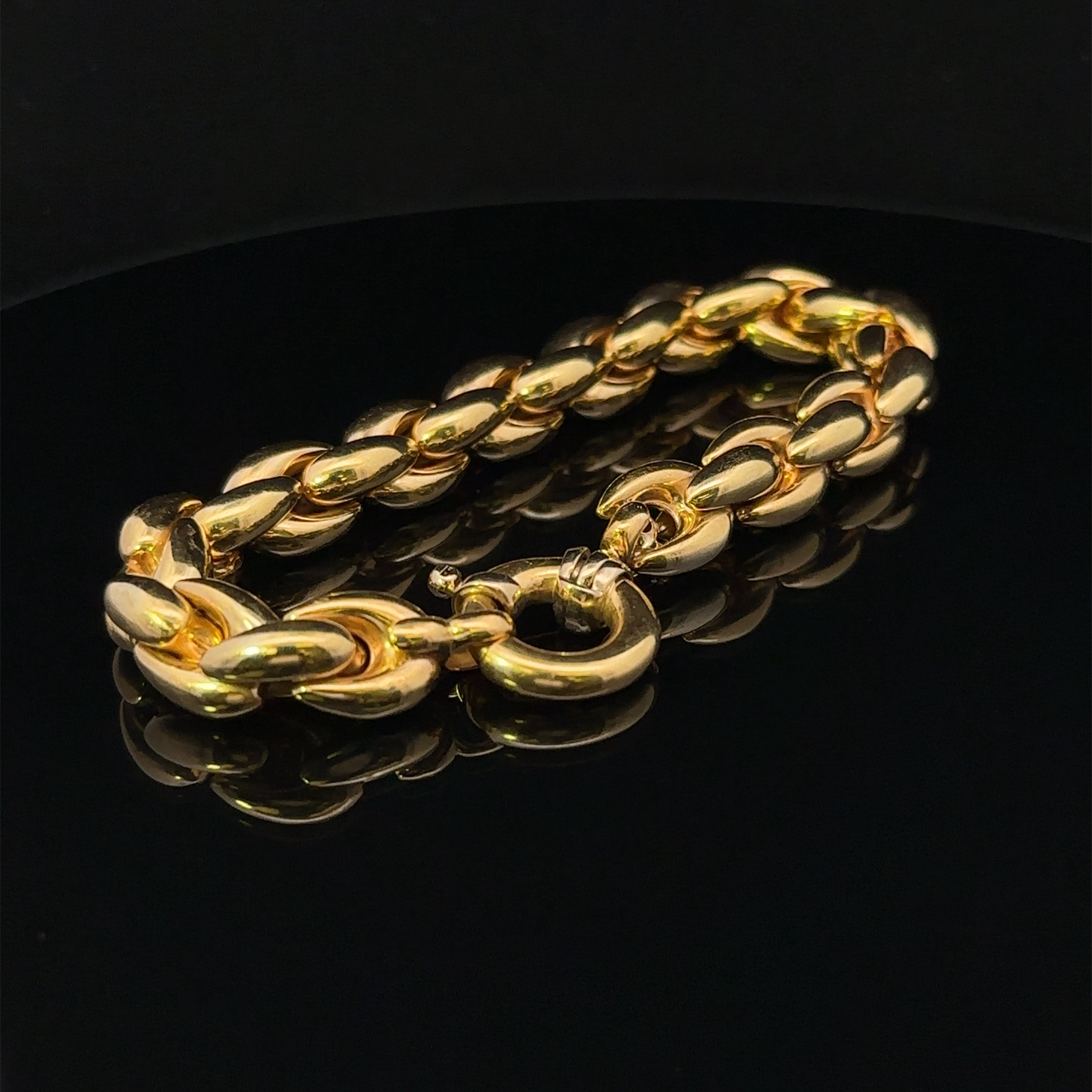 Jenny 18K Yellow Gold Fancy Curb Link Bracelet