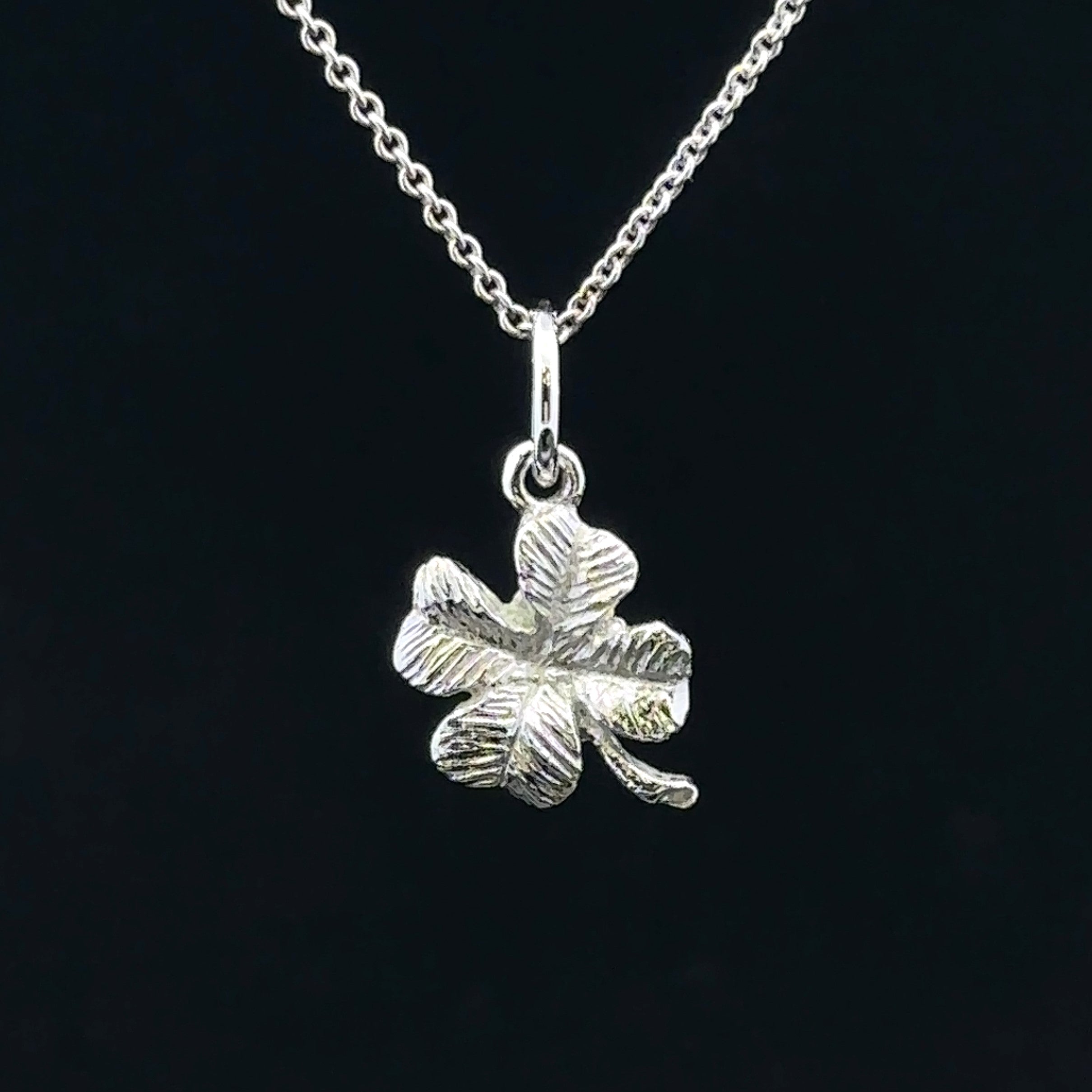 Dara Sterling Silver Four-Leaf Clover Necklace