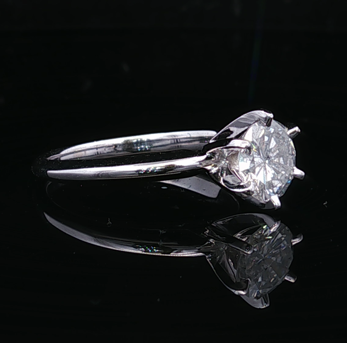 Kamilah 14K White Gold Tiffany Setting Engagement Ring