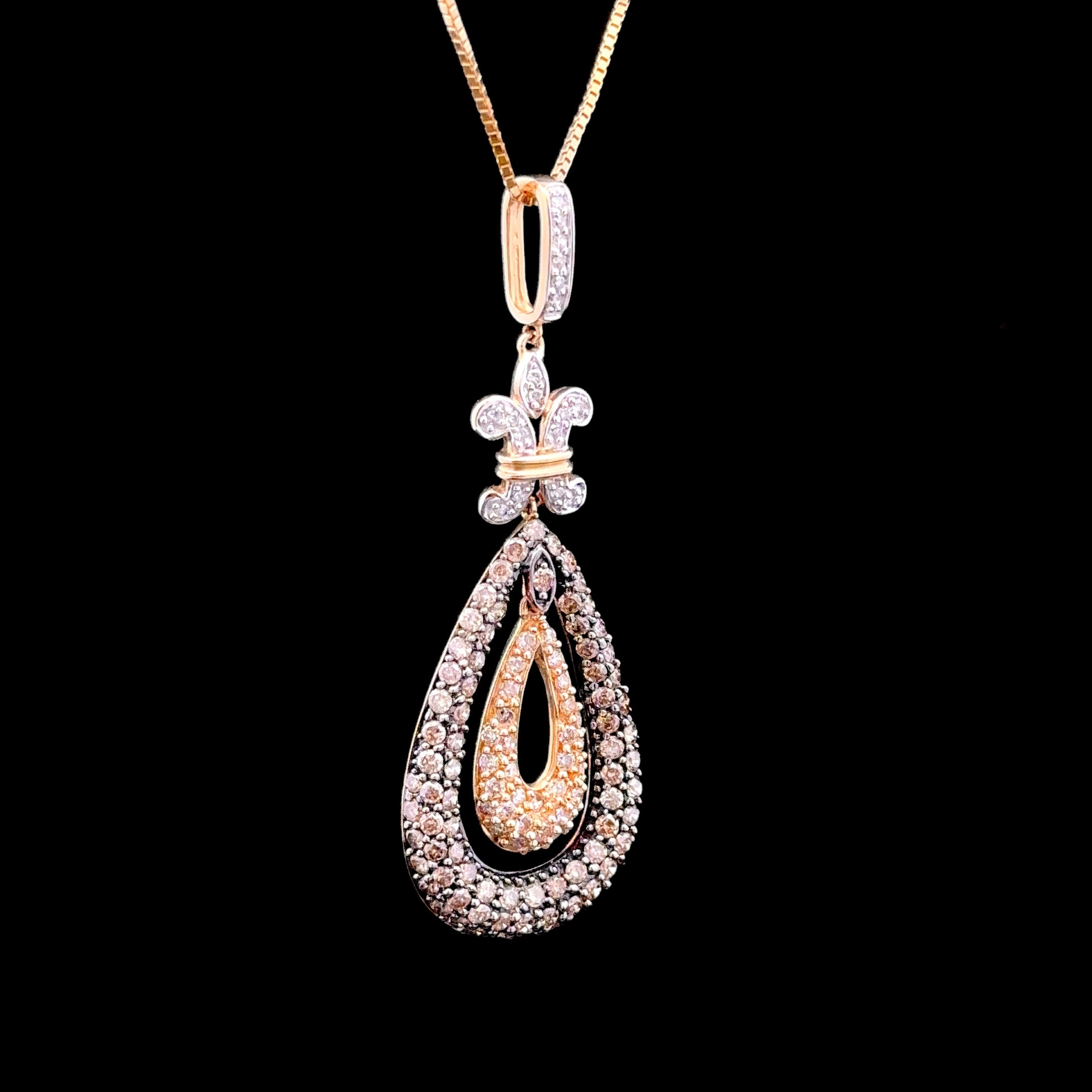 Braelynn 14K Two-Tone Chocolate and White Diamond Necklace