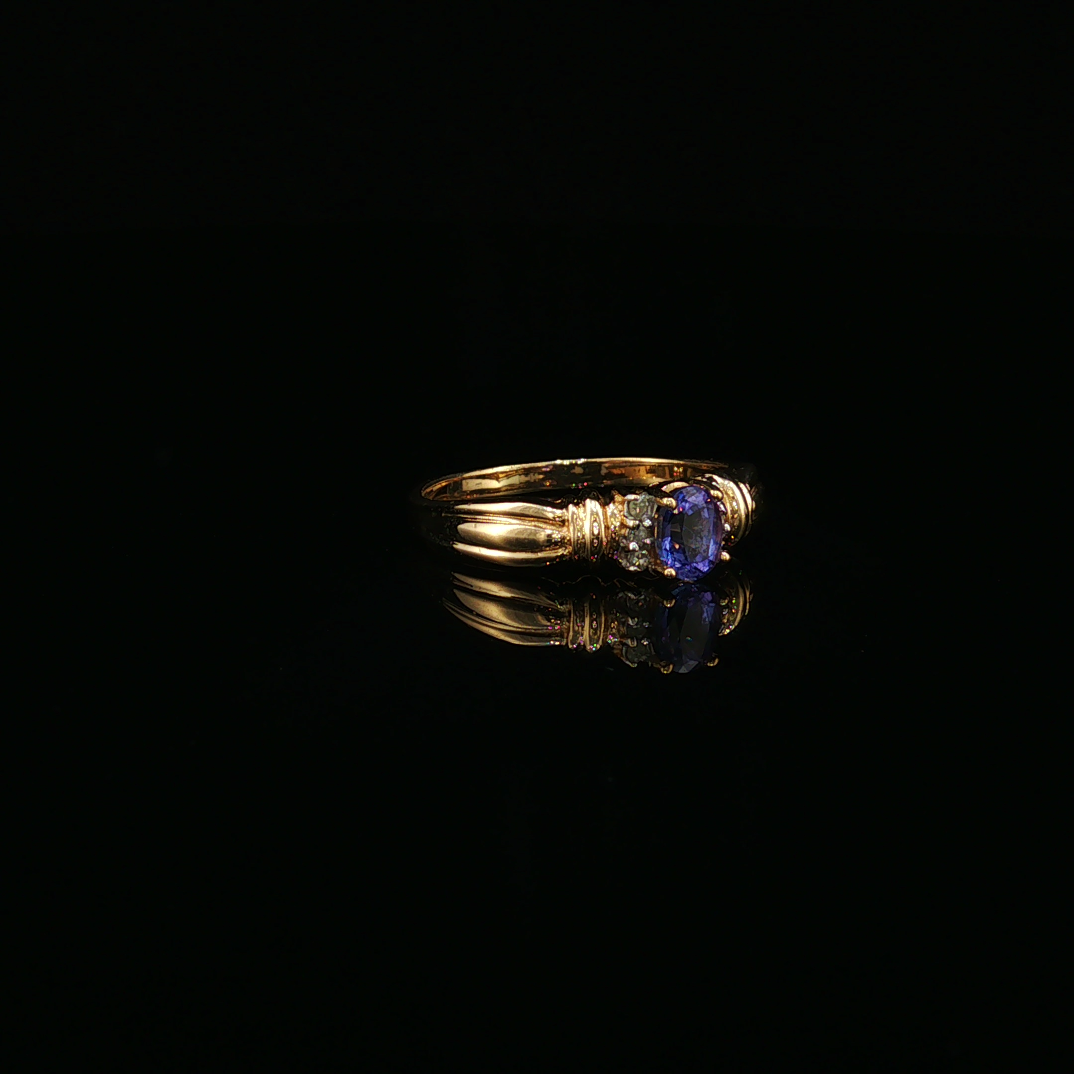 Elspeth 14K Yellow Gold Tanzanite & Diamond Ring
