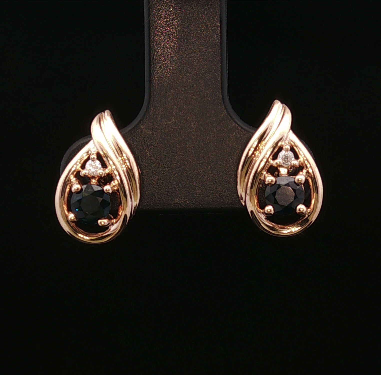 Milan Sapphire and Diamond Drop Earrings in 14K Yellow Gold
