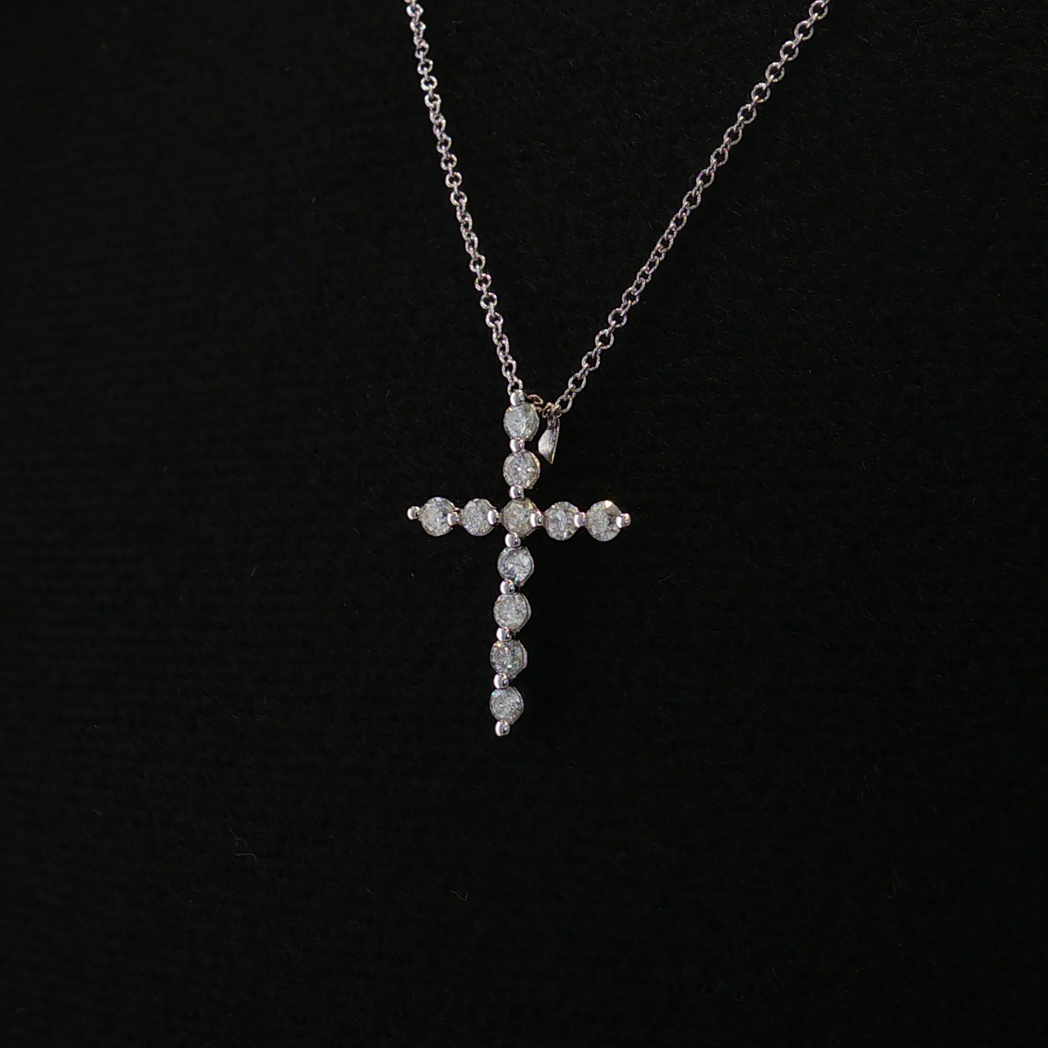 Felicia 14K White Gold Diamond Cross Necklace – 0.33 CTW