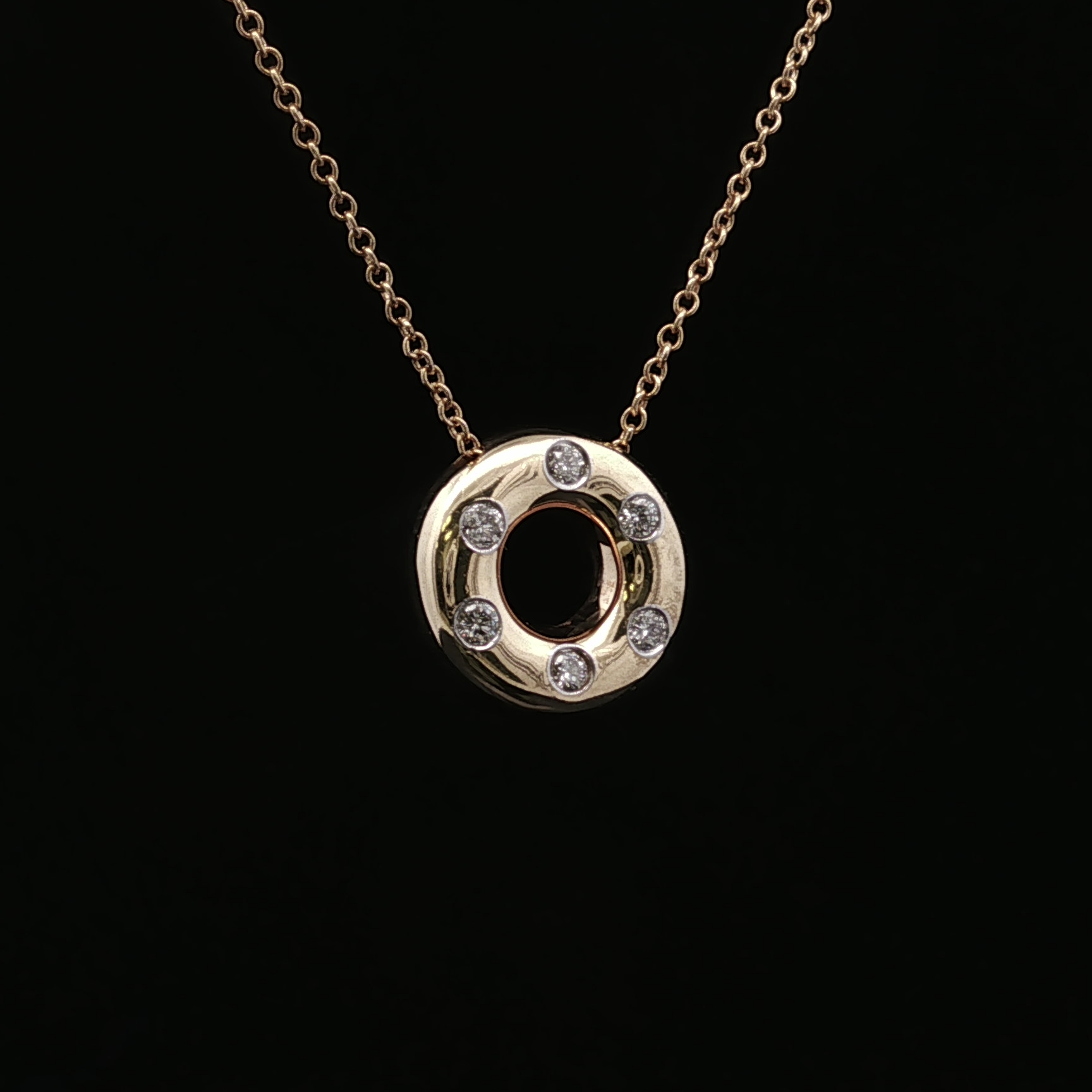 T&Co. Etoile Two-Tone Diamond Circle Necklace