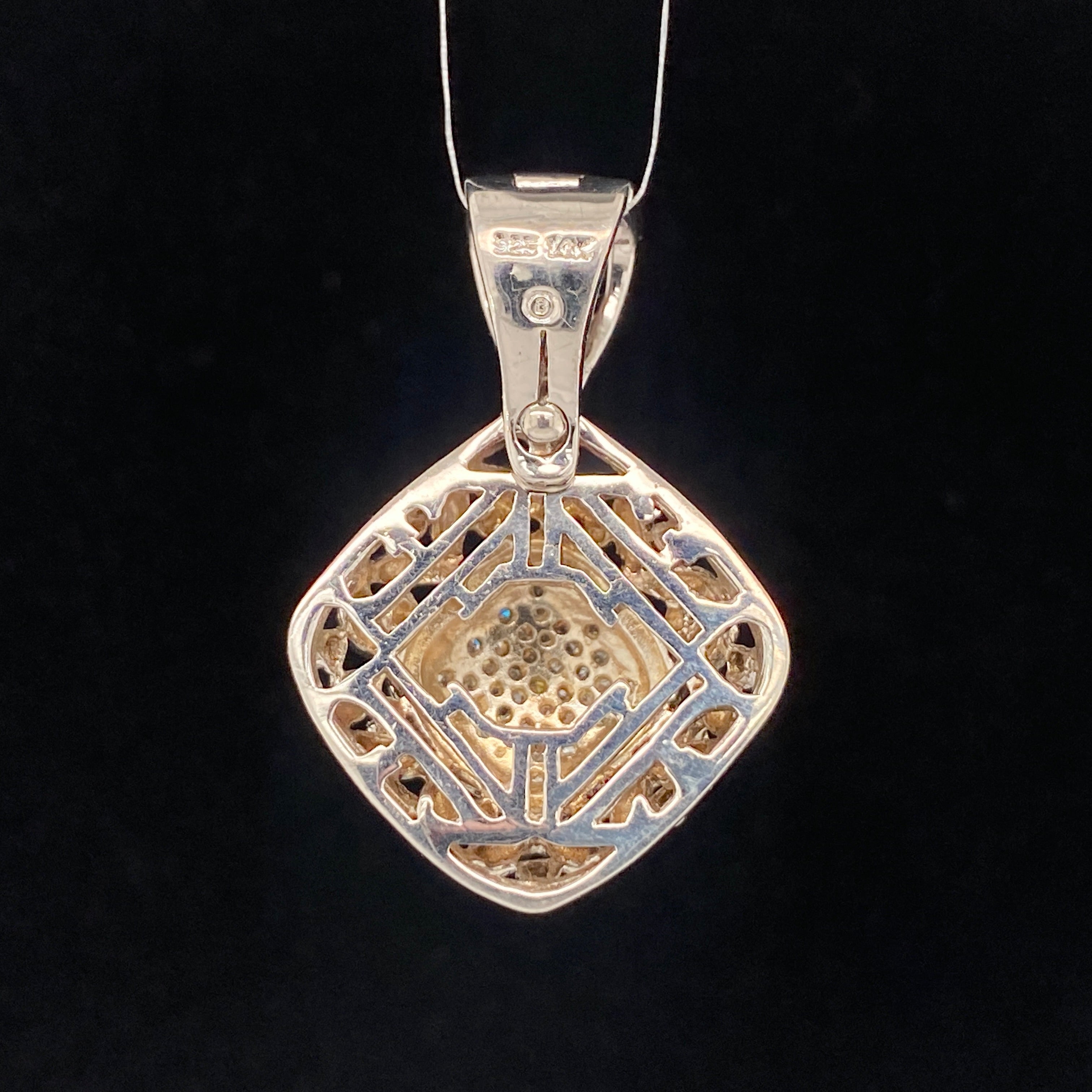 Belen pendant featuring I color I2 clarity diamondsBelen pendant featuring I color I2 clarity diamonds