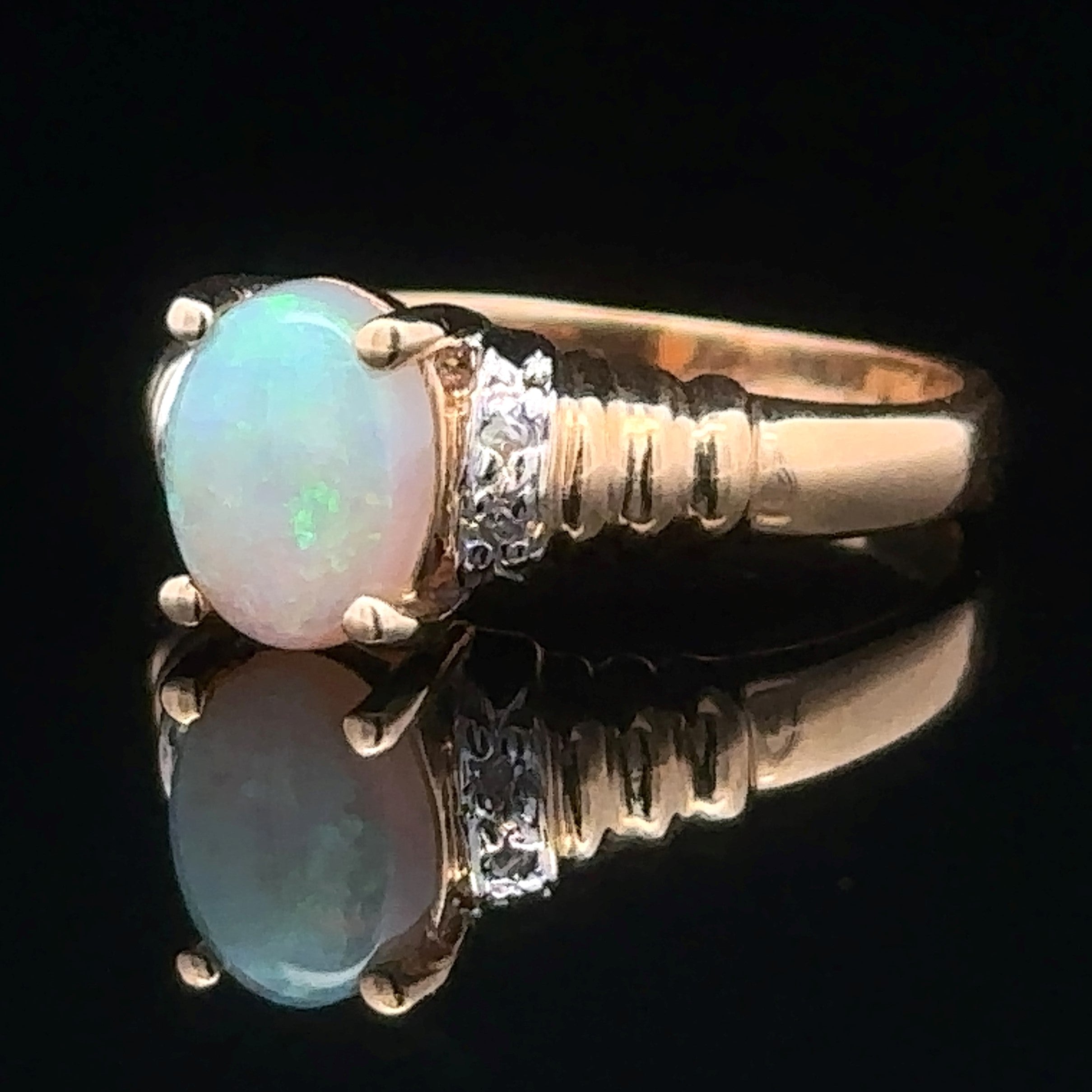 Erika Diamond and Opal Ring