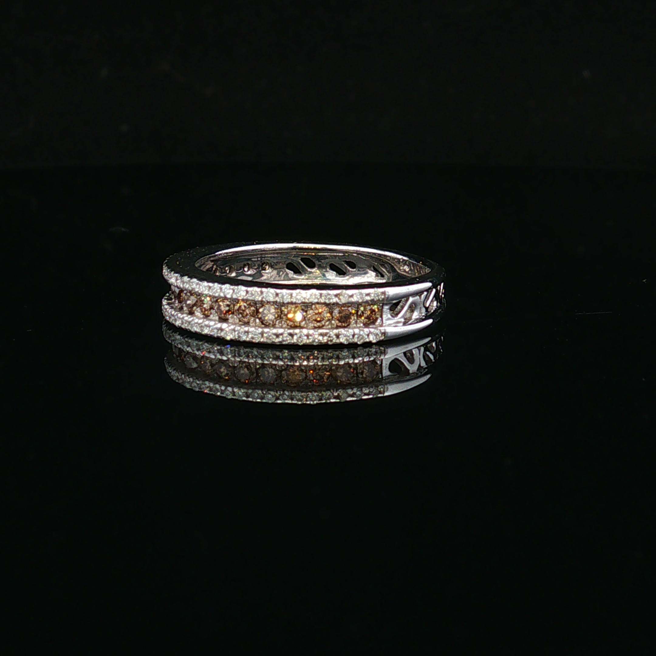 Ainsleya 14KW LeVian Chocolate & White Diamond Ring