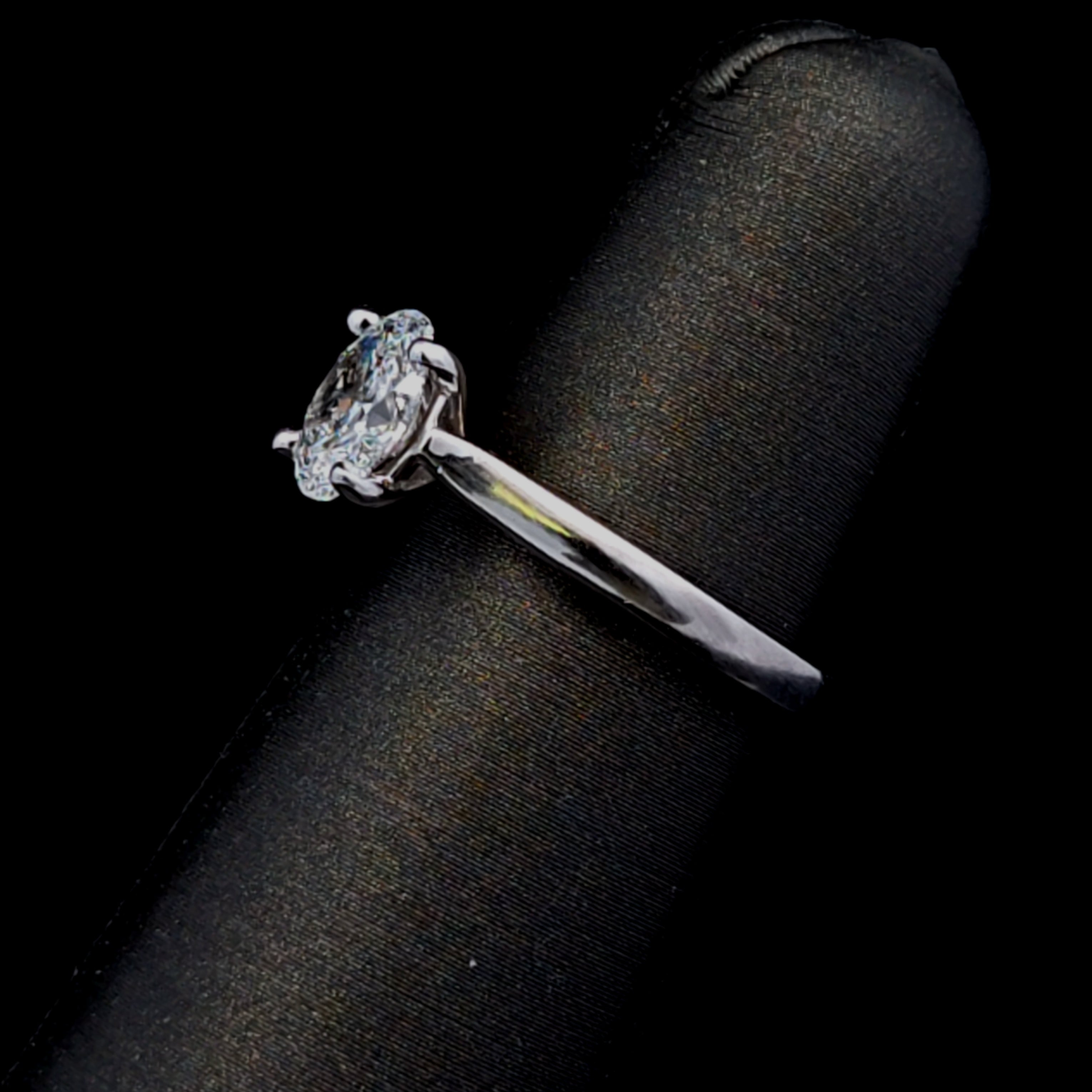 Ayla Platinum 1.00CT Oval Lab Diamond Engagement Ring
