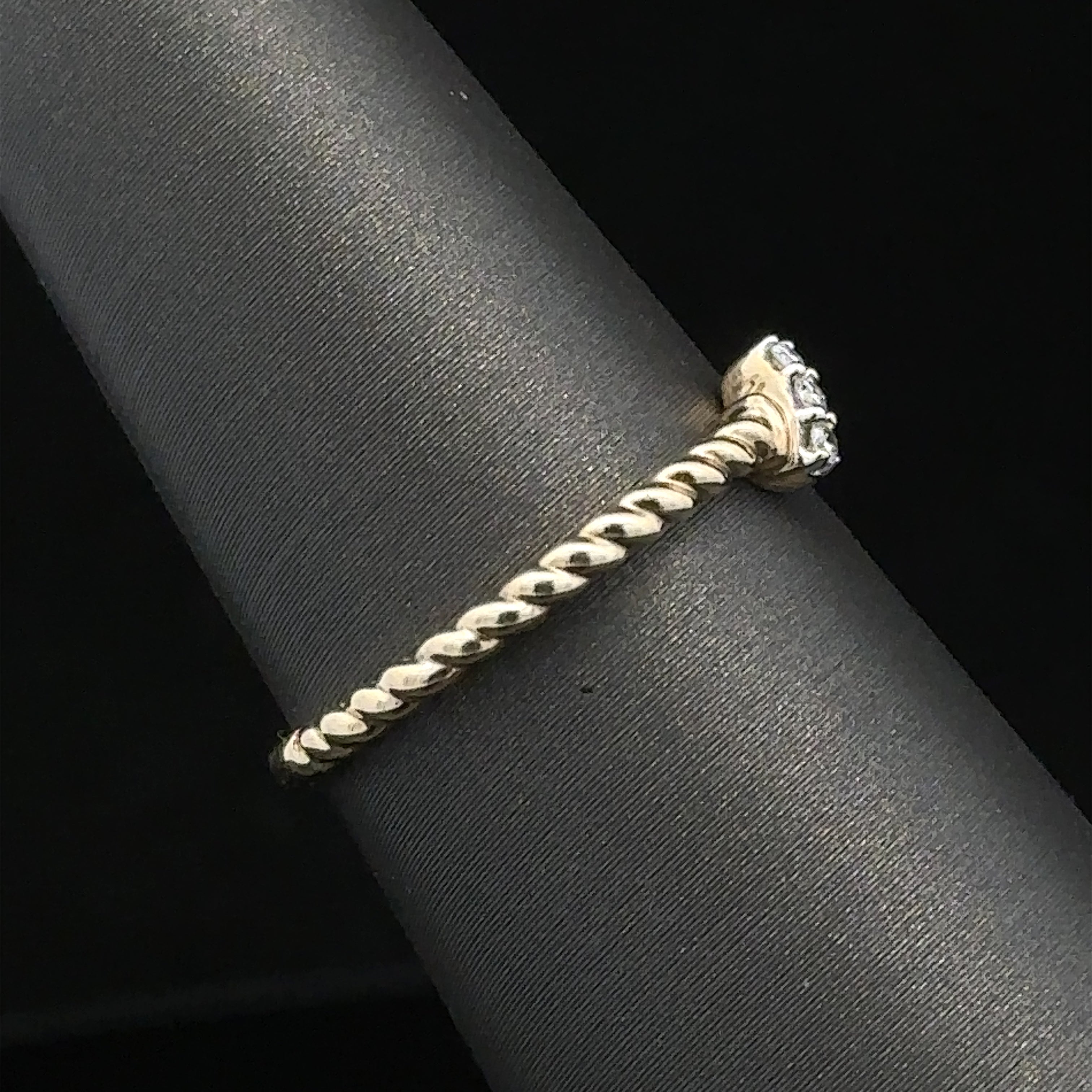 Susan 10K yellow gold 3-stone ring
