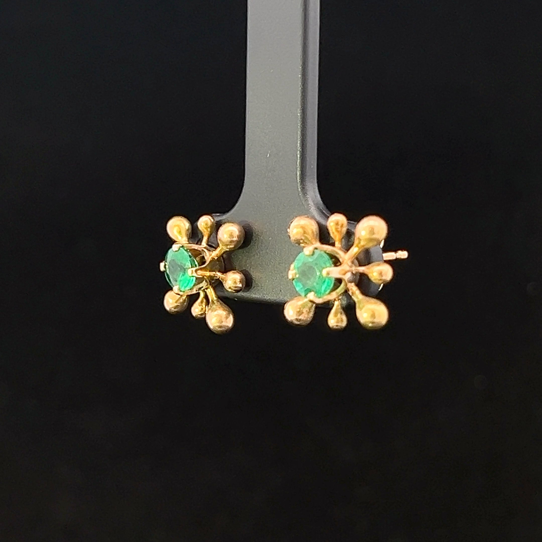 Blair 14K Yellow Gold Emerald Atomic Studs