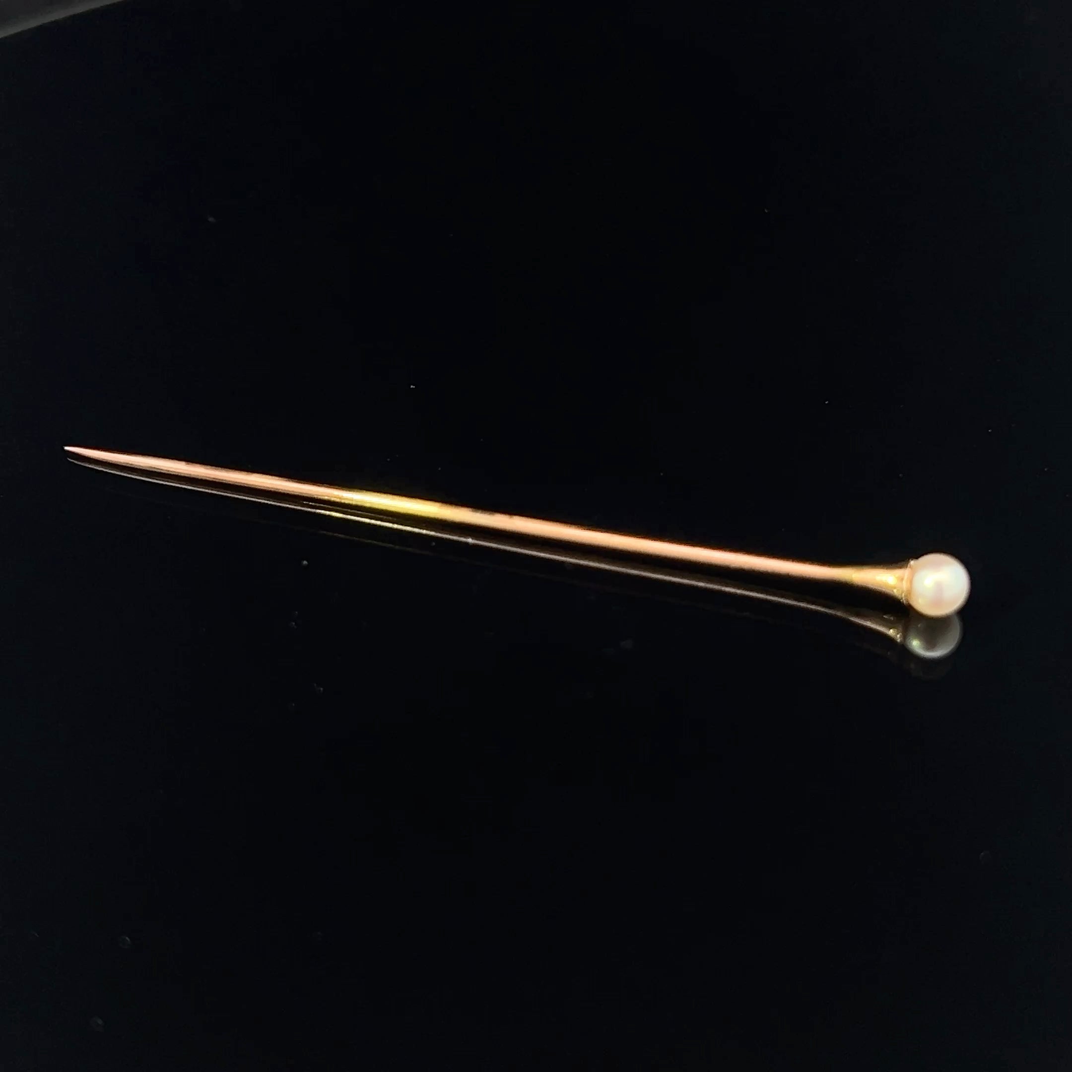 Emily 14K Yellow Gold Pearl Stick Pin