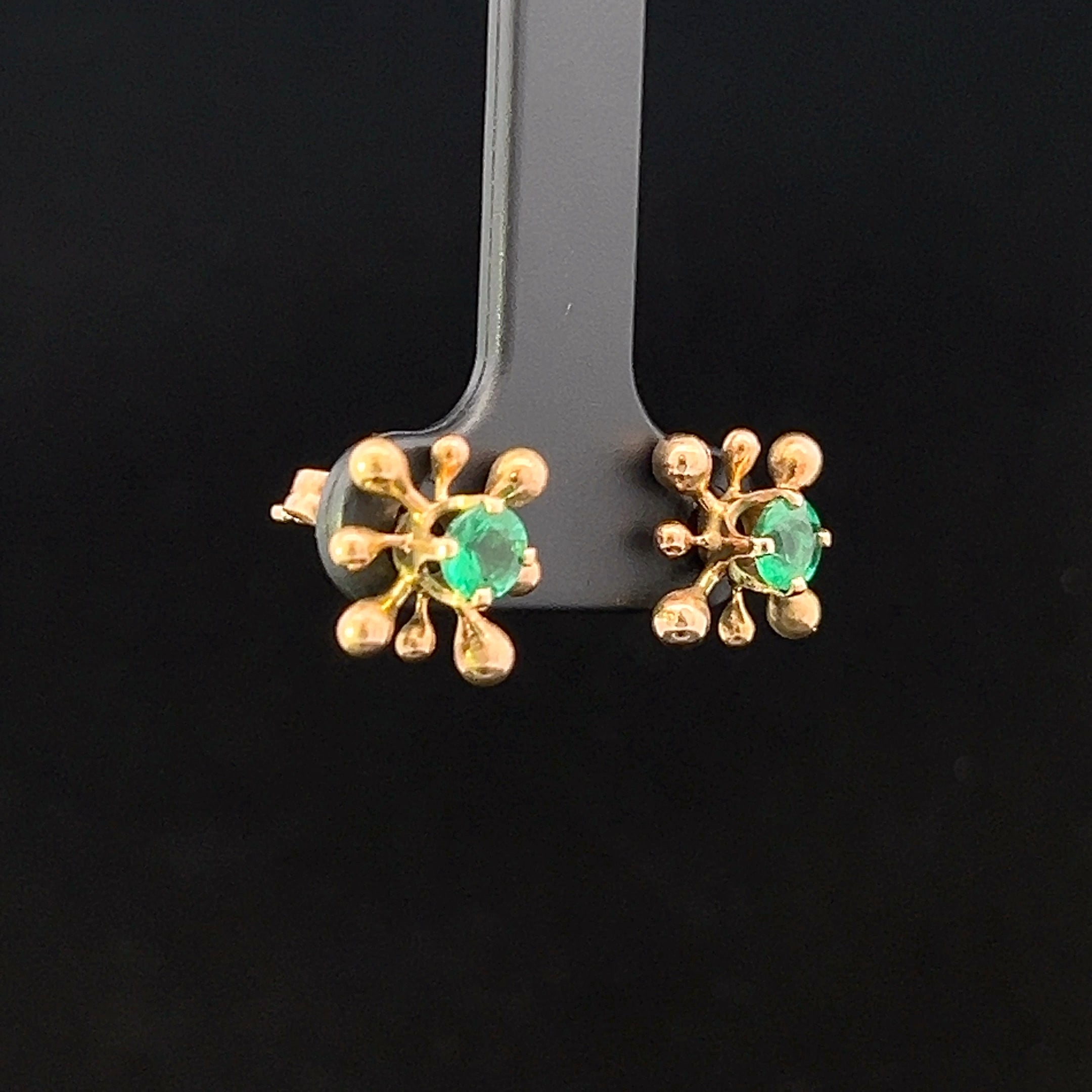 Blair 14K Yellow Gold Emerald Atomic Studs