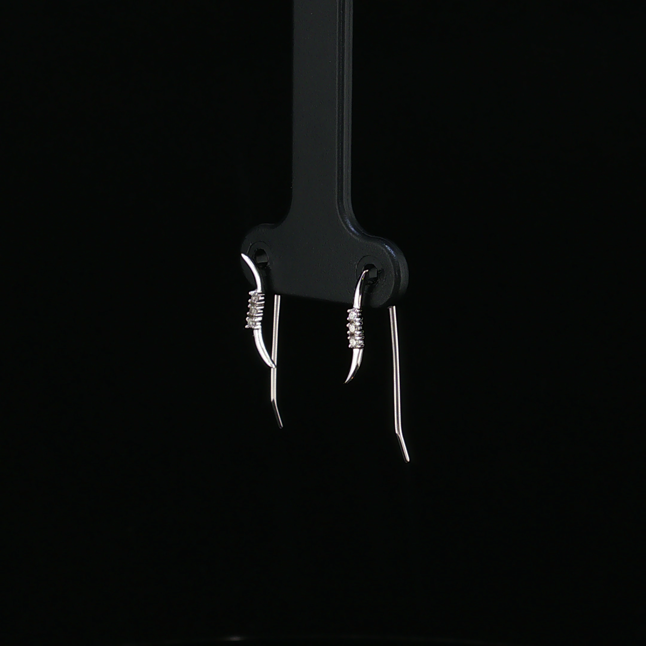 Oleta 14K White Gold Diamond Ear Crawlers