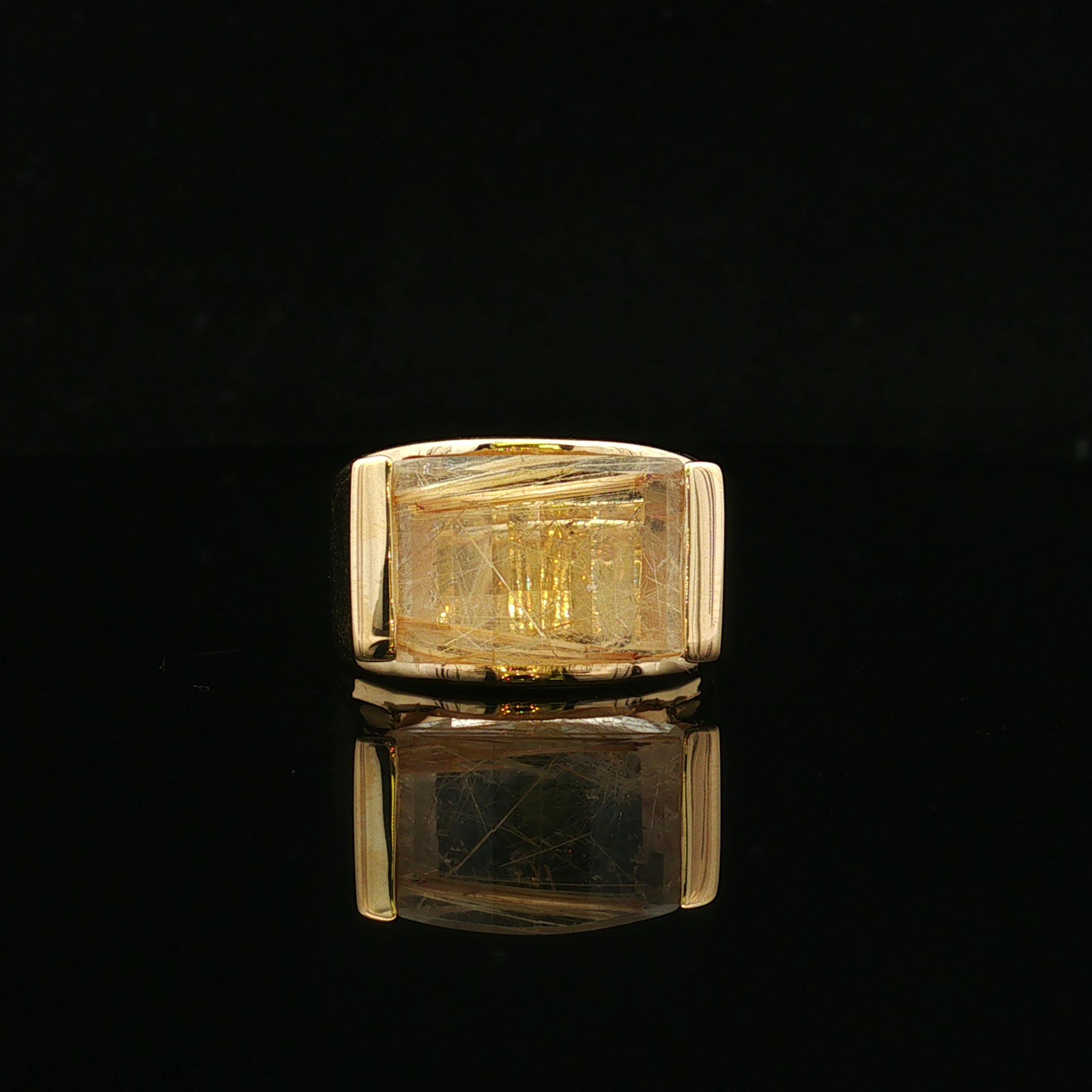 Esmea 18KY Rutilated Quartz Ring