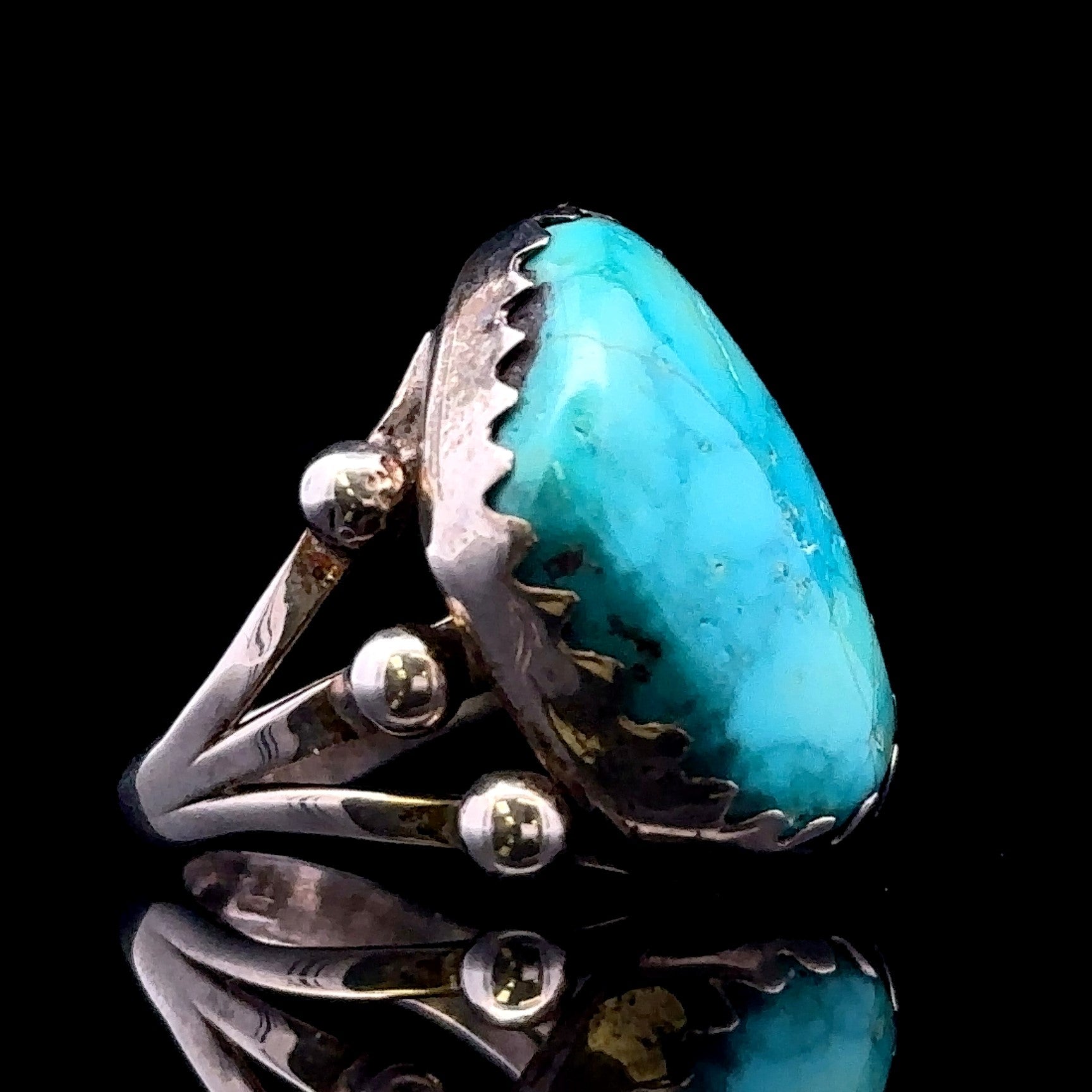 Daphne Sterling Silver Turquoise Nugget Ring