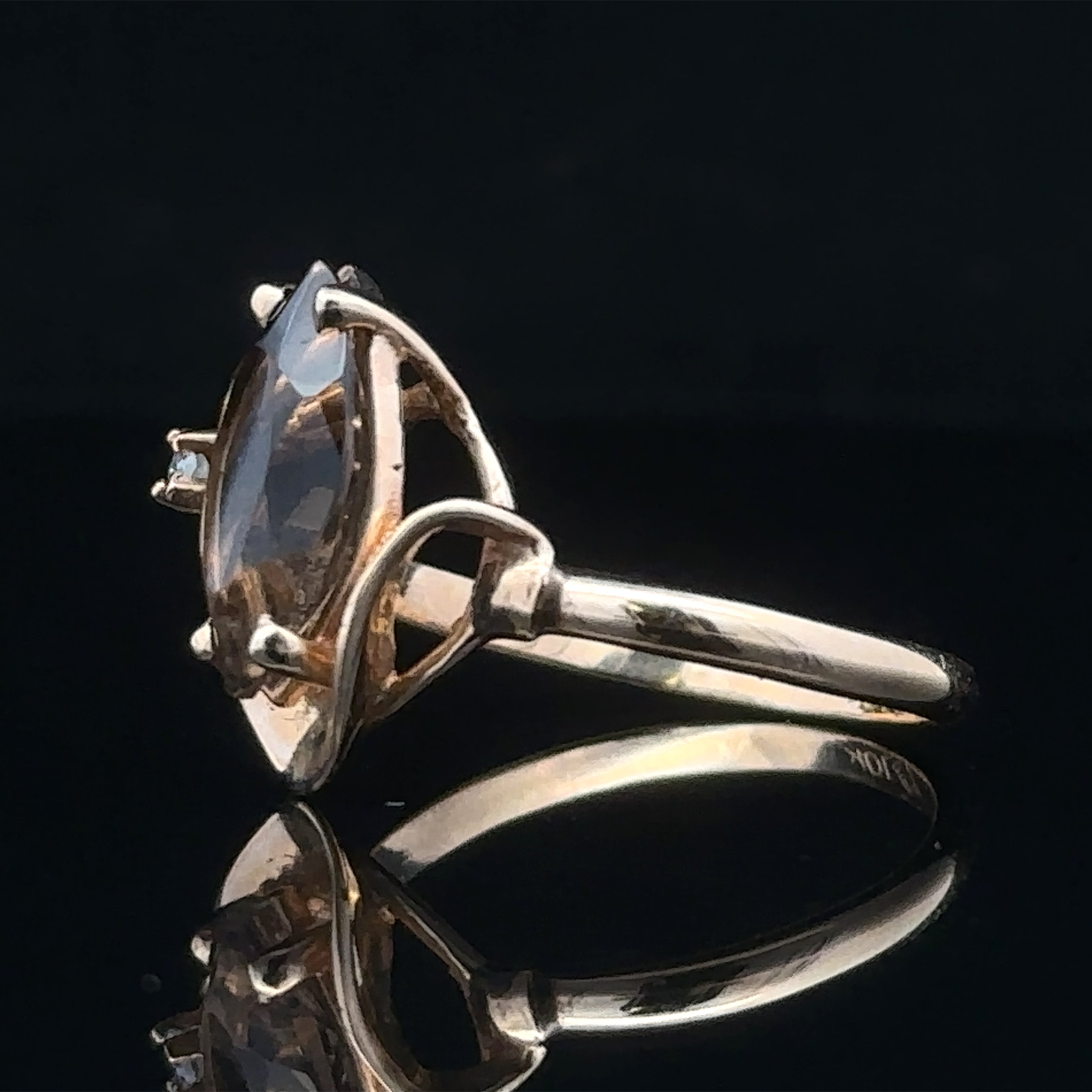 Camille Art Deco Smoky Quartz