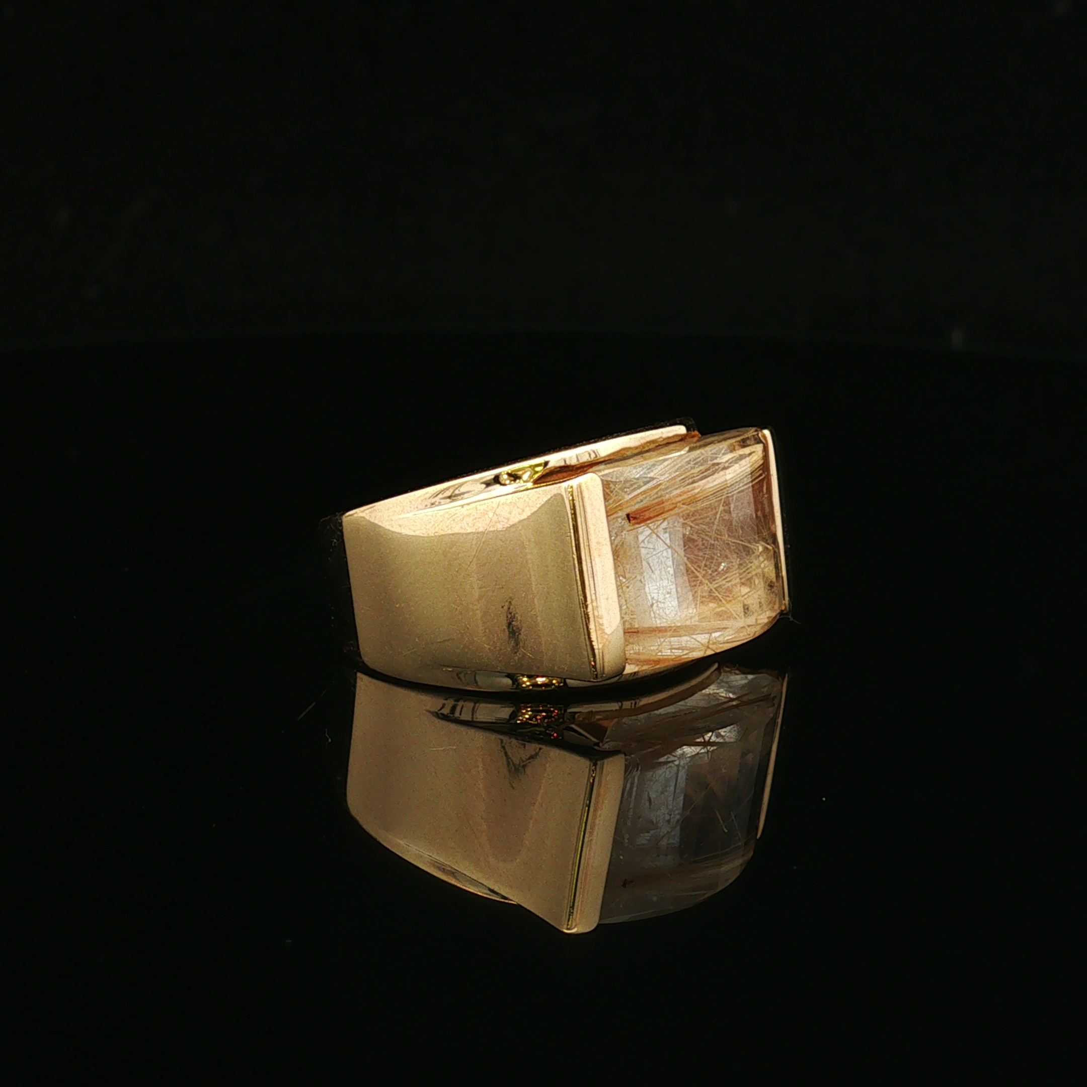 Esmea 18KY Rutilated Quartz Ring